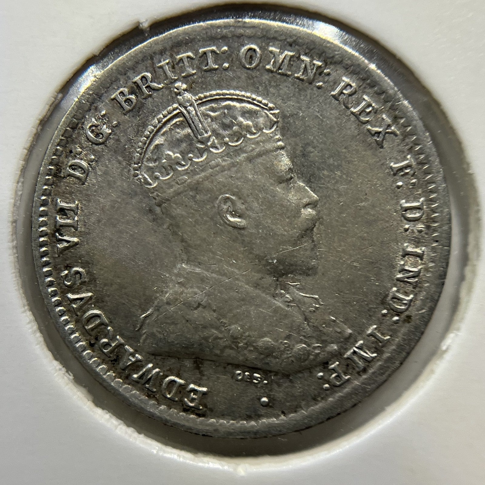 1910 Threepence Coin - Extremely Fine - Silver Edward VI