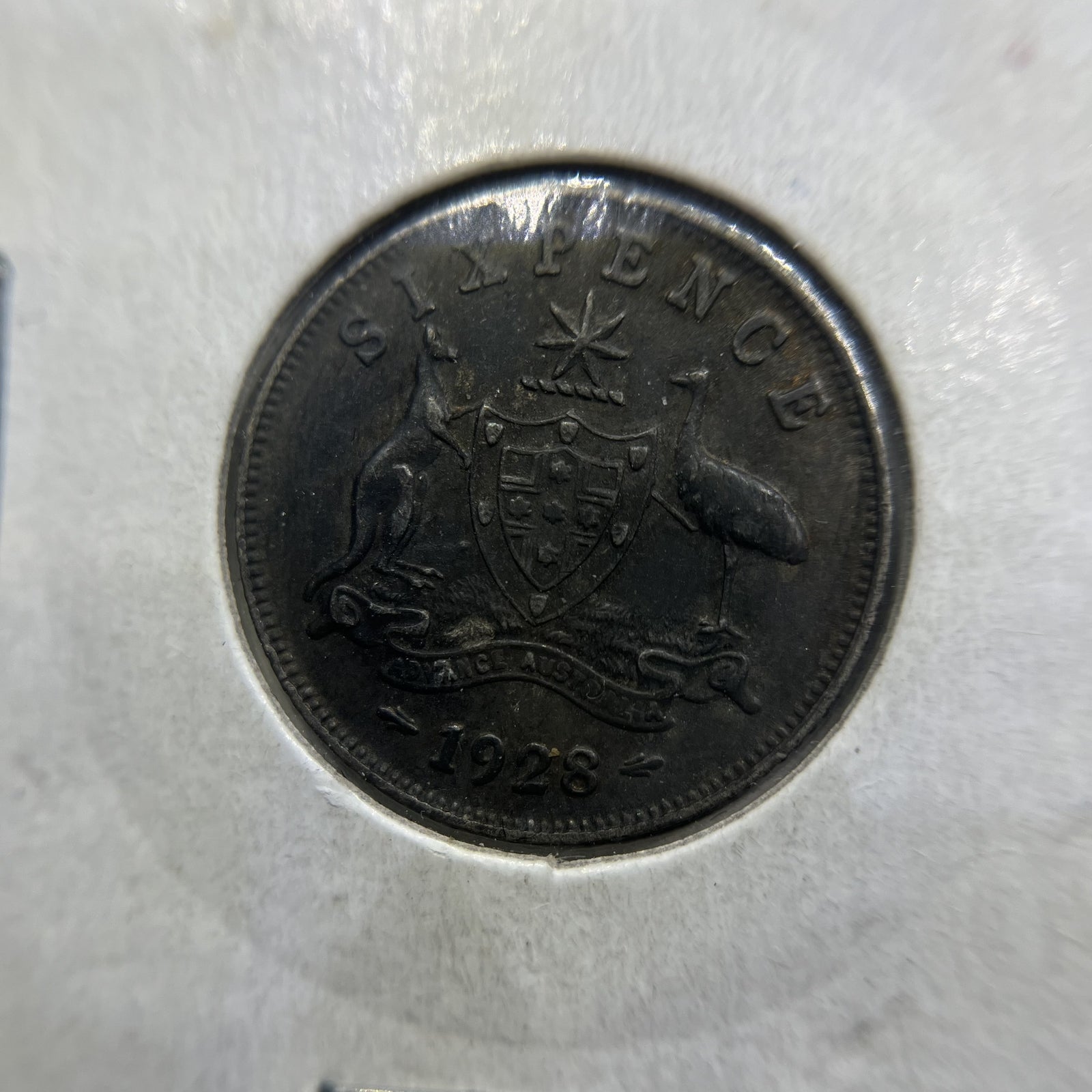 1928 Sixpence Coin - good Very Fine - George V Silver Predecimal