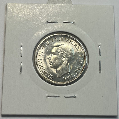 1943 s Shilling Coin - Choice Uncirculated - George VI Silver Predecimal