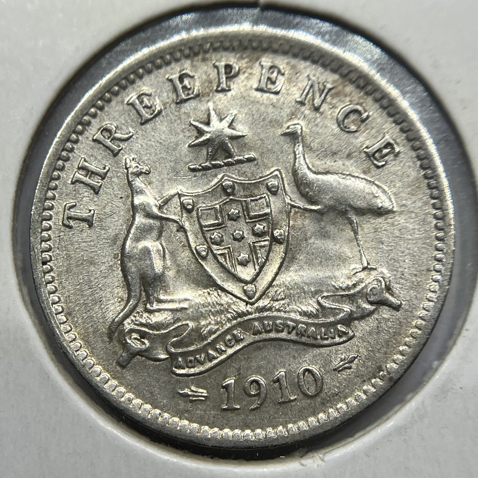 1910 Threepence Coin - Extremely Fine - Silver Predecimal Edward II