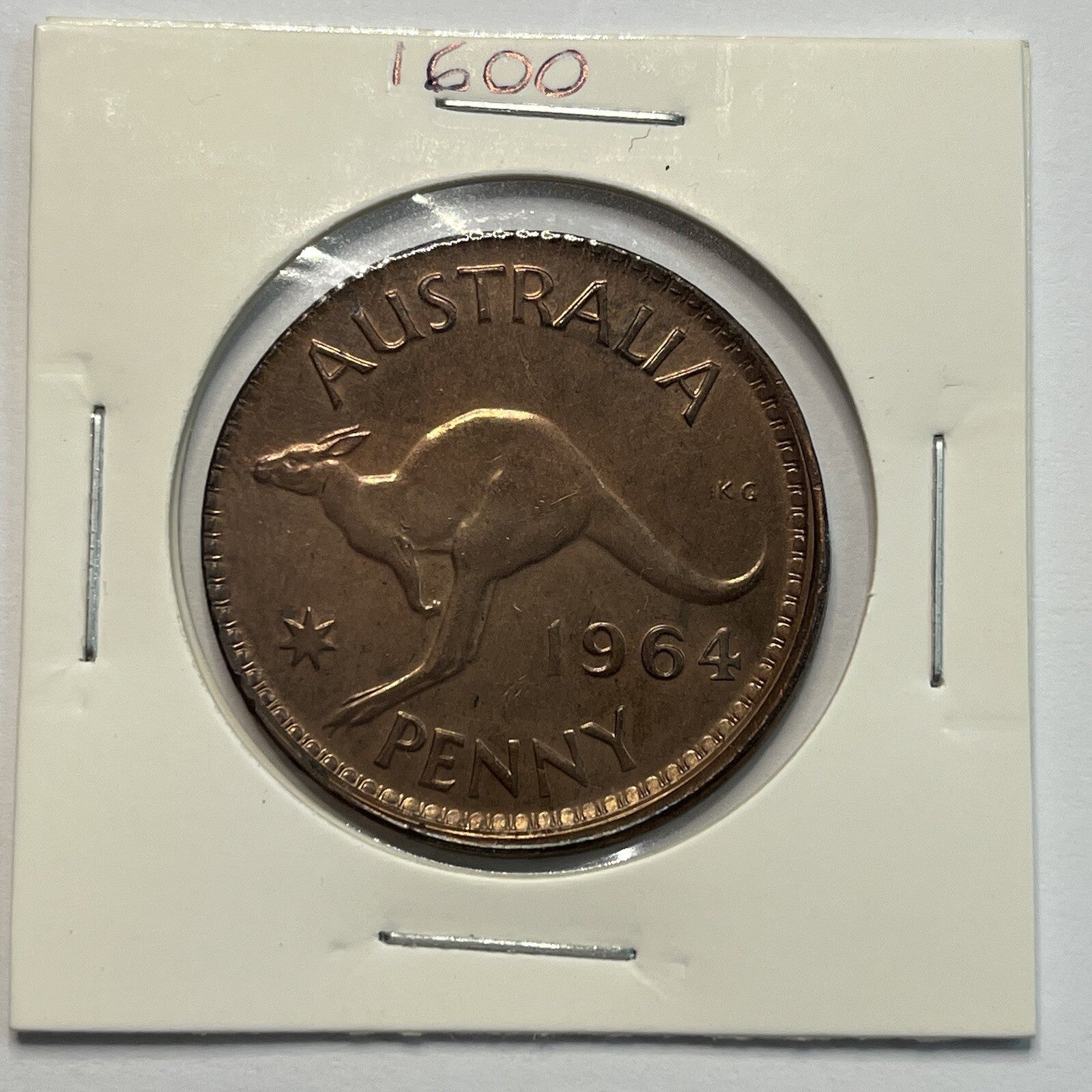 1964 Penny Coin - Struck Out of Collar Misstrike Error Lip - Scarce Predecimal