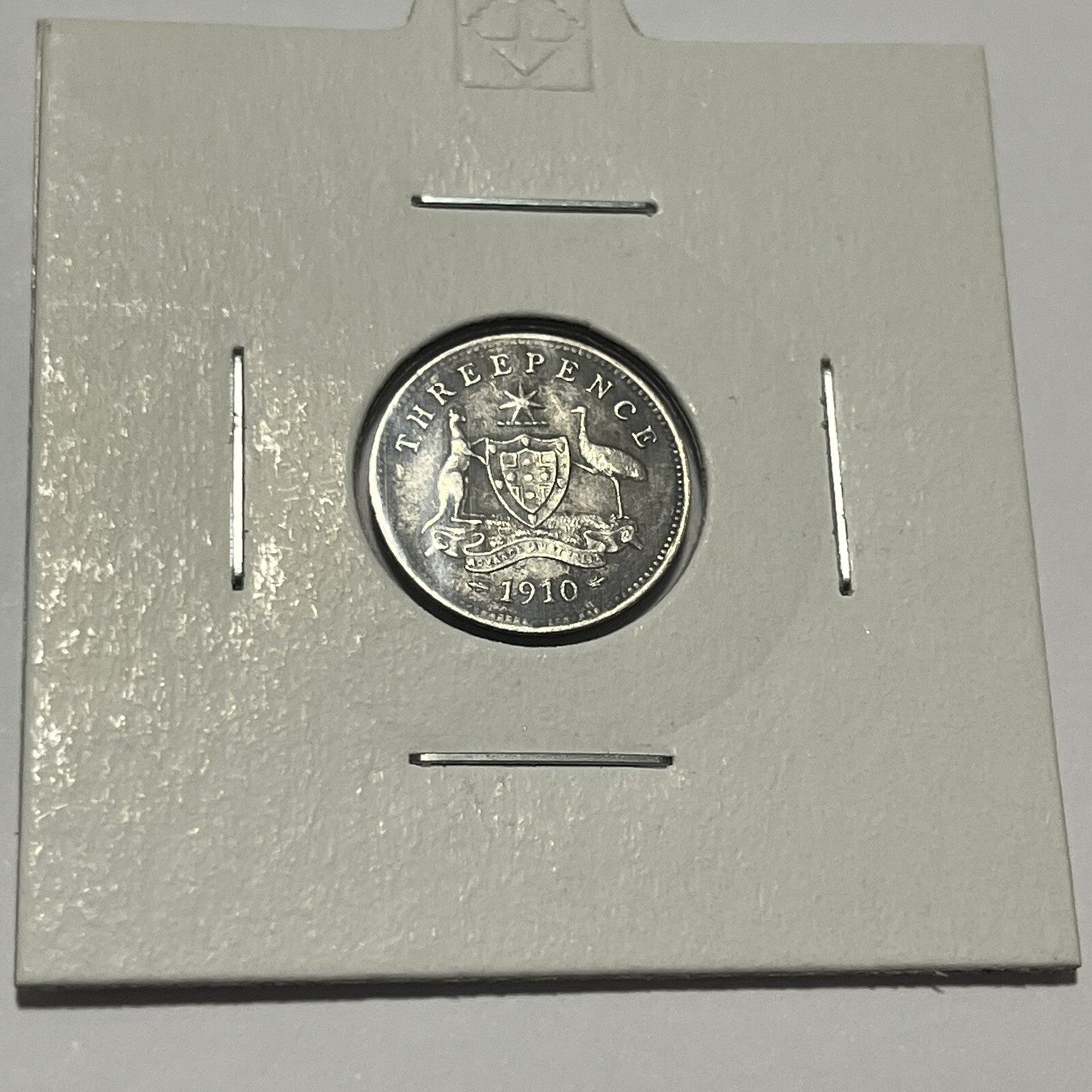 1910 Threepence Coin - Silver Predecimal Australian Coin - Good Very Fine