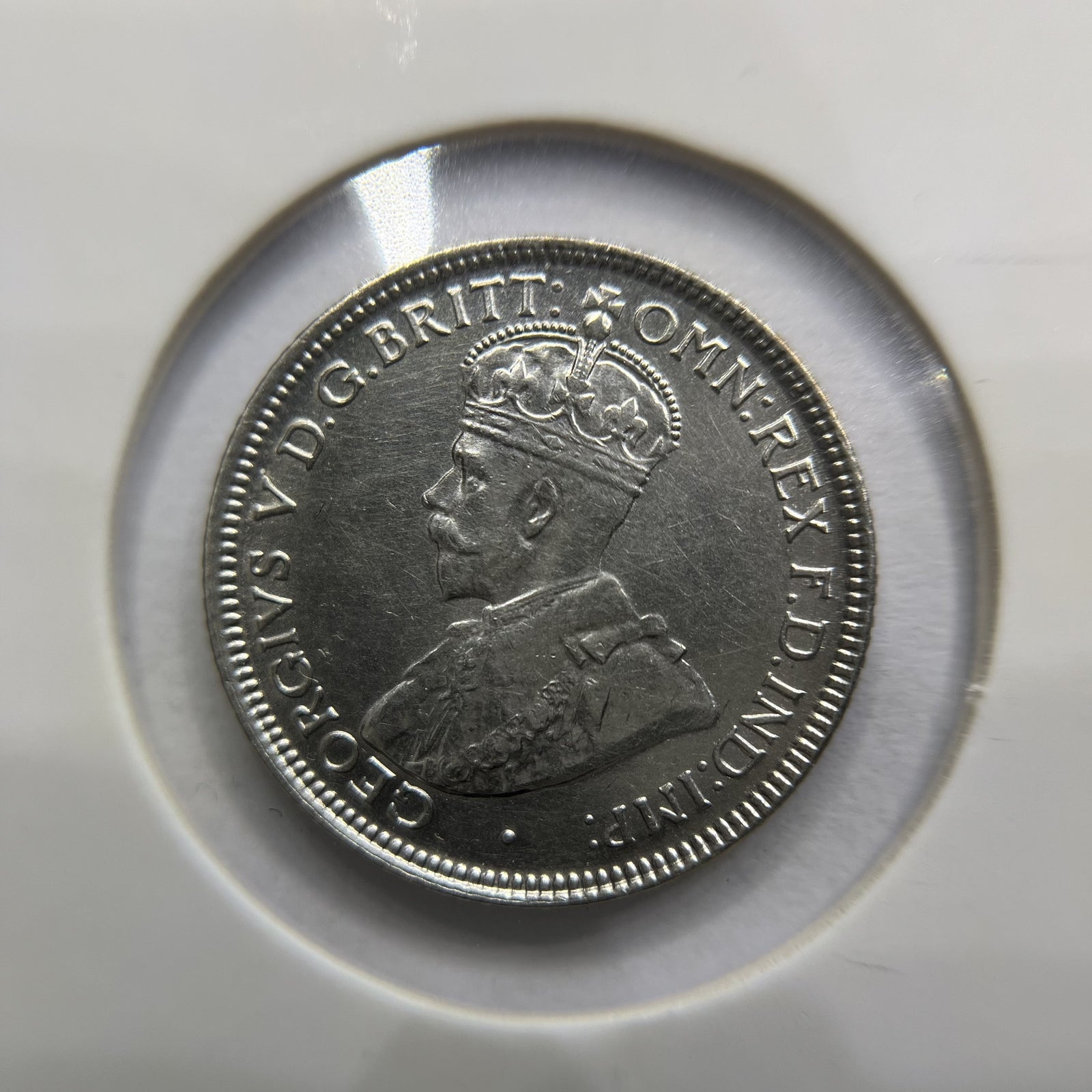 1921 Sixpence Coin - about Uncirculated - George V Silver Predecimal