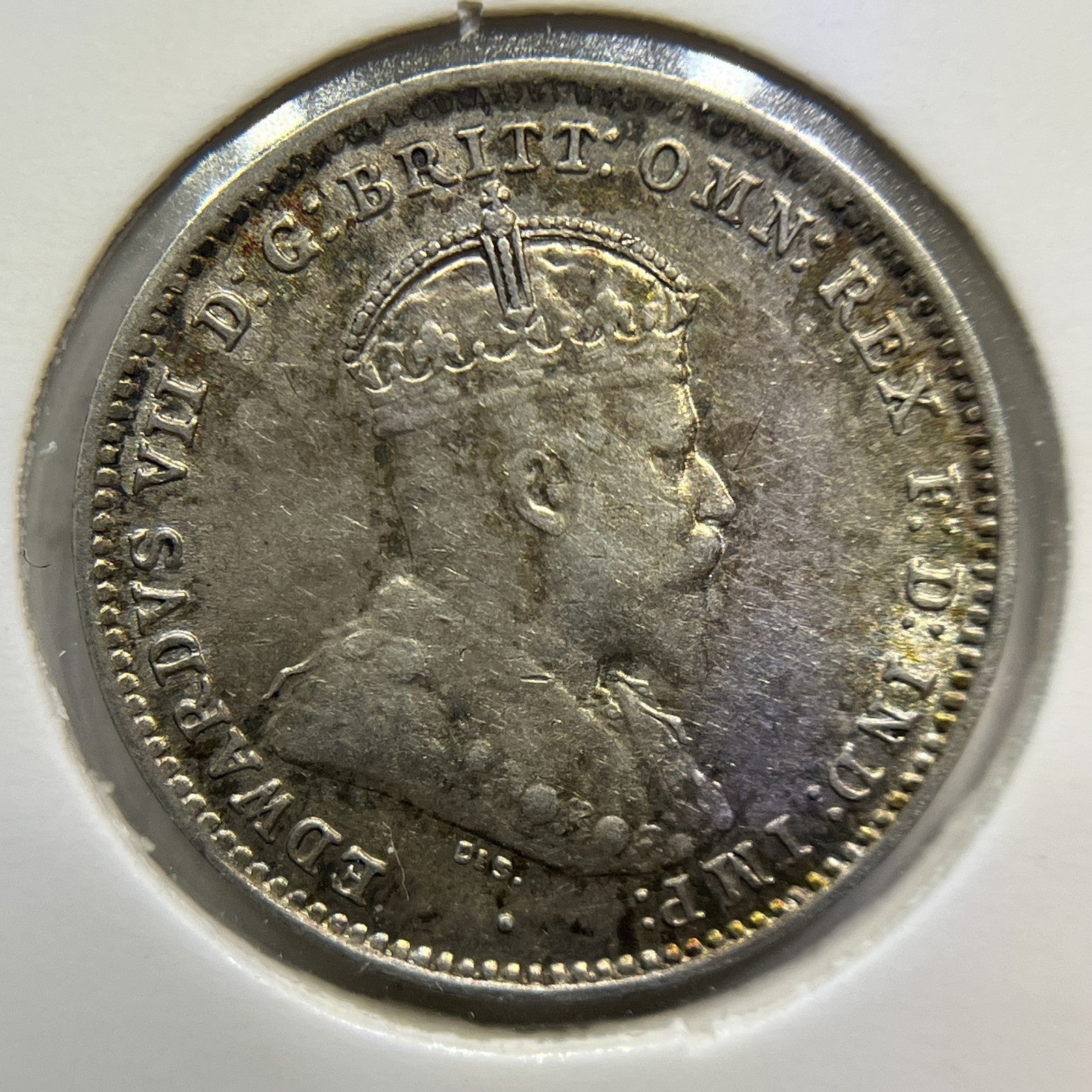 1910 Threepence Coin - Extremely Fine - Silver Edward VI
