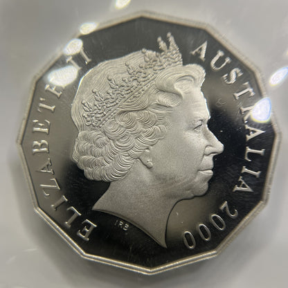 2000 Fifty 50 Cent Coin - Millennium Coloured - Elizabeth II Ex Proof Set