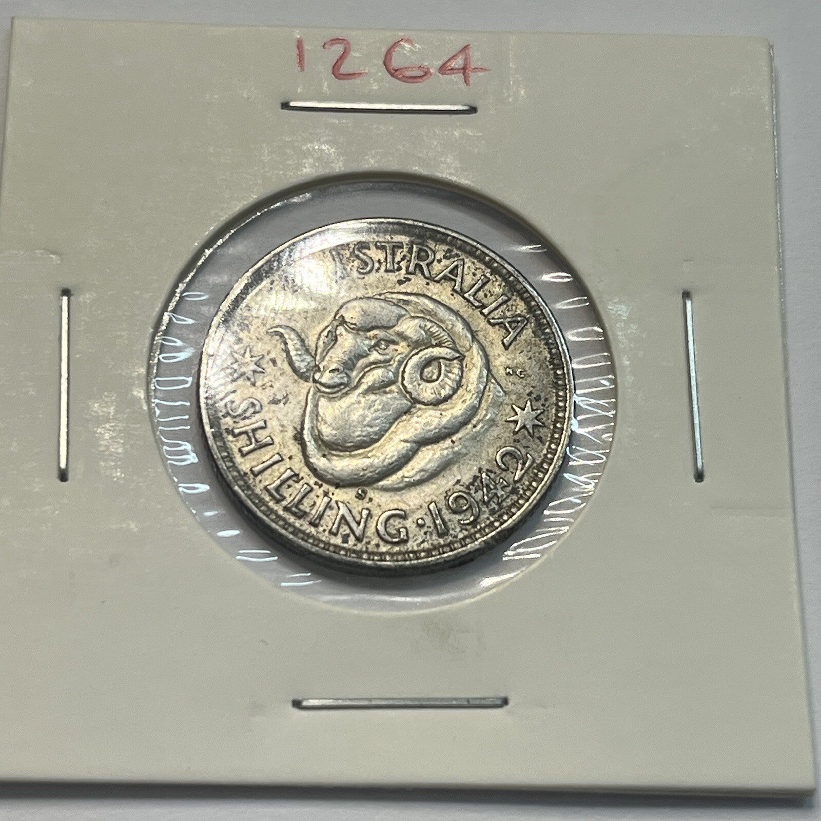 1942 s Shilling Coin - Uncirculated - George VI Silver Predecimal