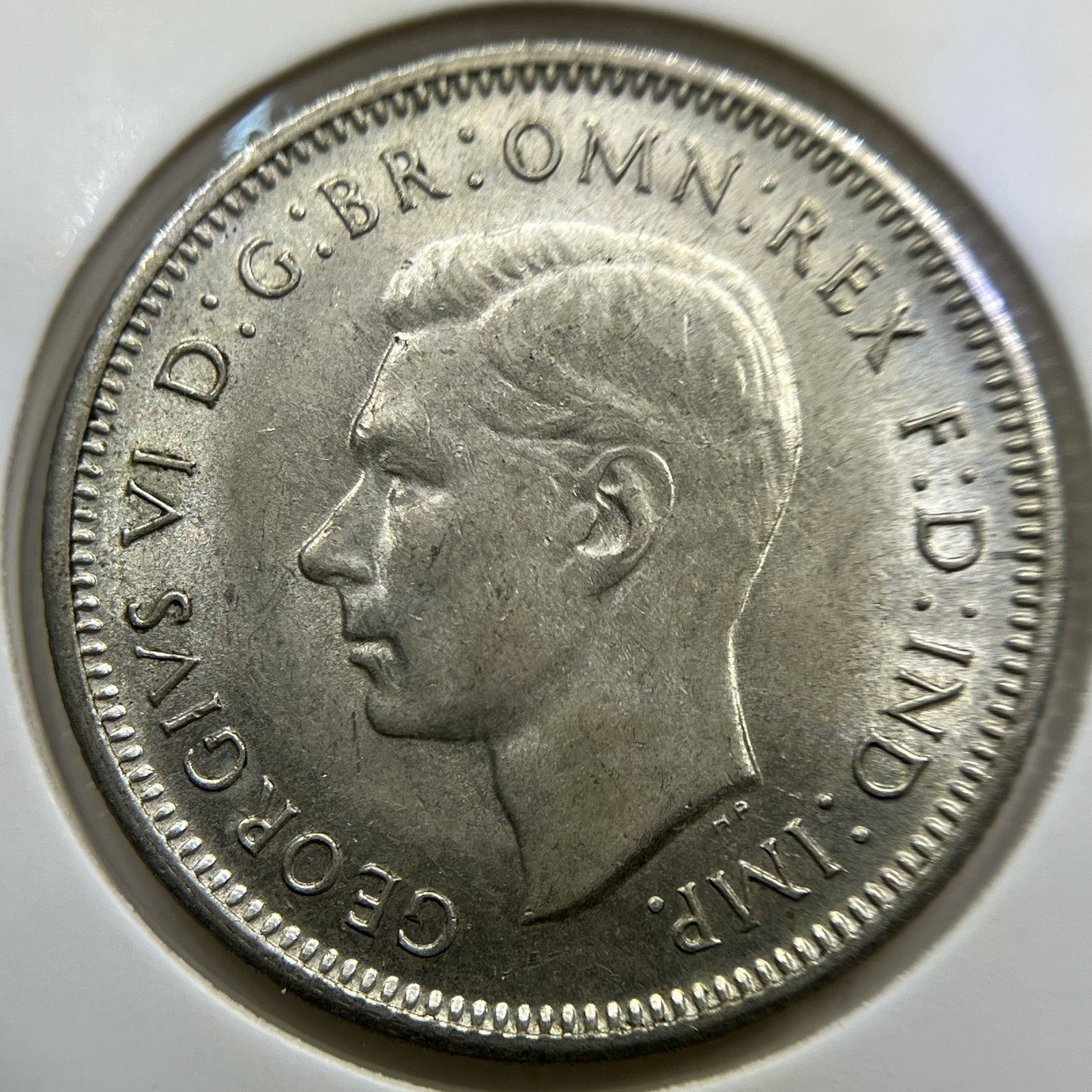 1943 s Shilling Coin - Uncirculated Lustre - George V Silver Predecimal