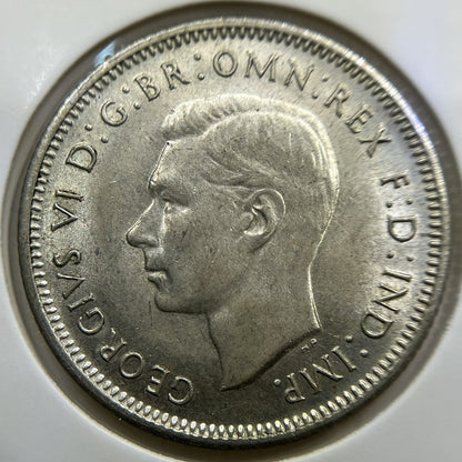 1943 s Shilling Coin - Uncirculated Lustre - George V Silver Predecimal