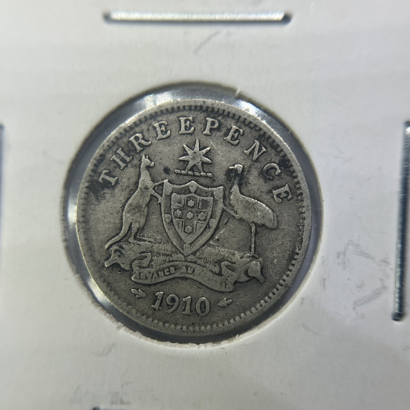 1910 Threepence Coin - almost Very Fine - Edward VII Silver Predecimal