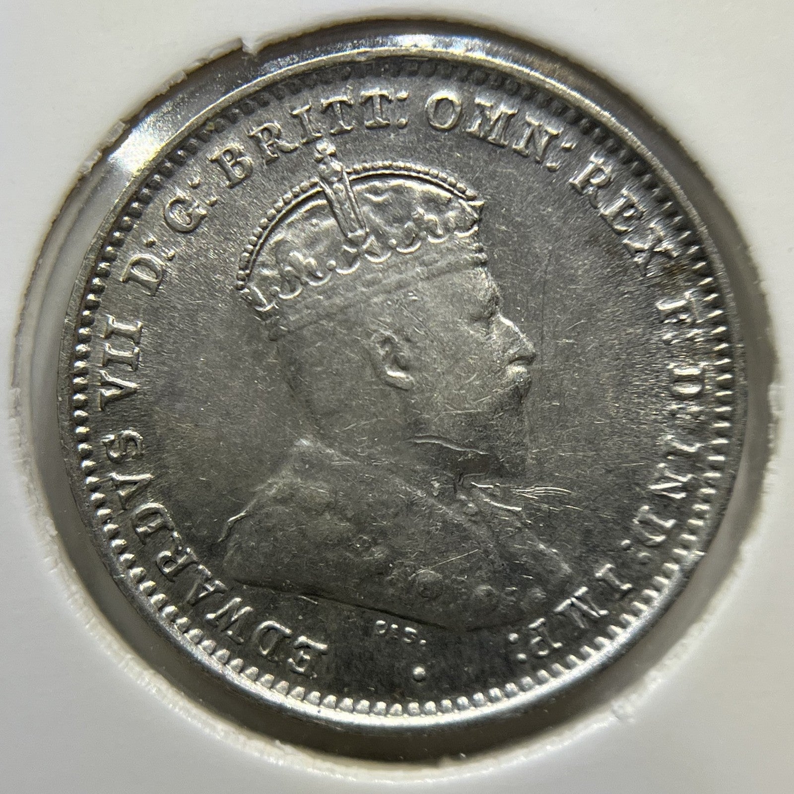 1910 Threepence Coin - Extremely Fine - Silver Edward VI