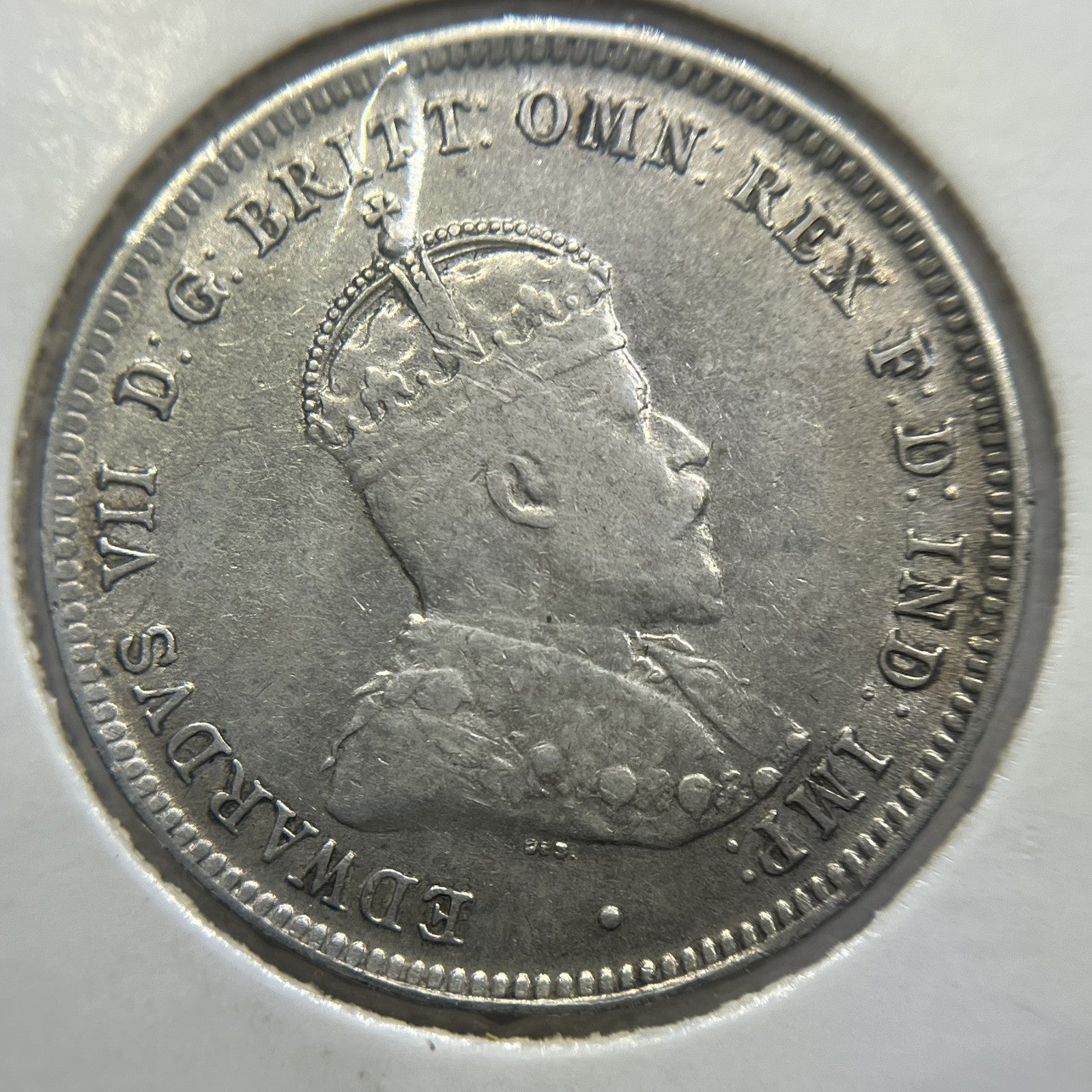 1910 Shilling Coin - Extremely Fine - Edward VII Silver Predecimal First Year