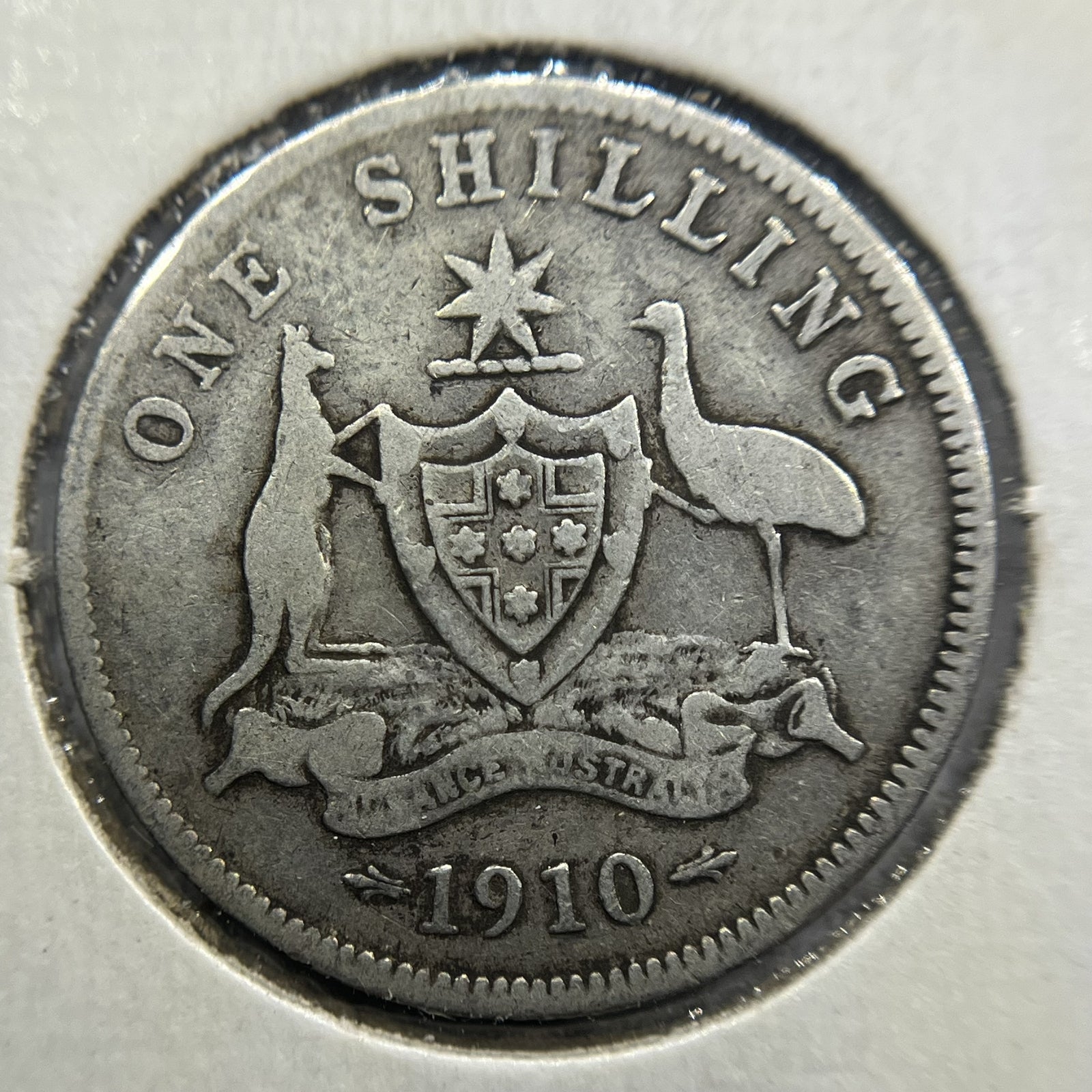 1910 Shilling Coin - Very Good - Edward VII Silver Predecimal First Year