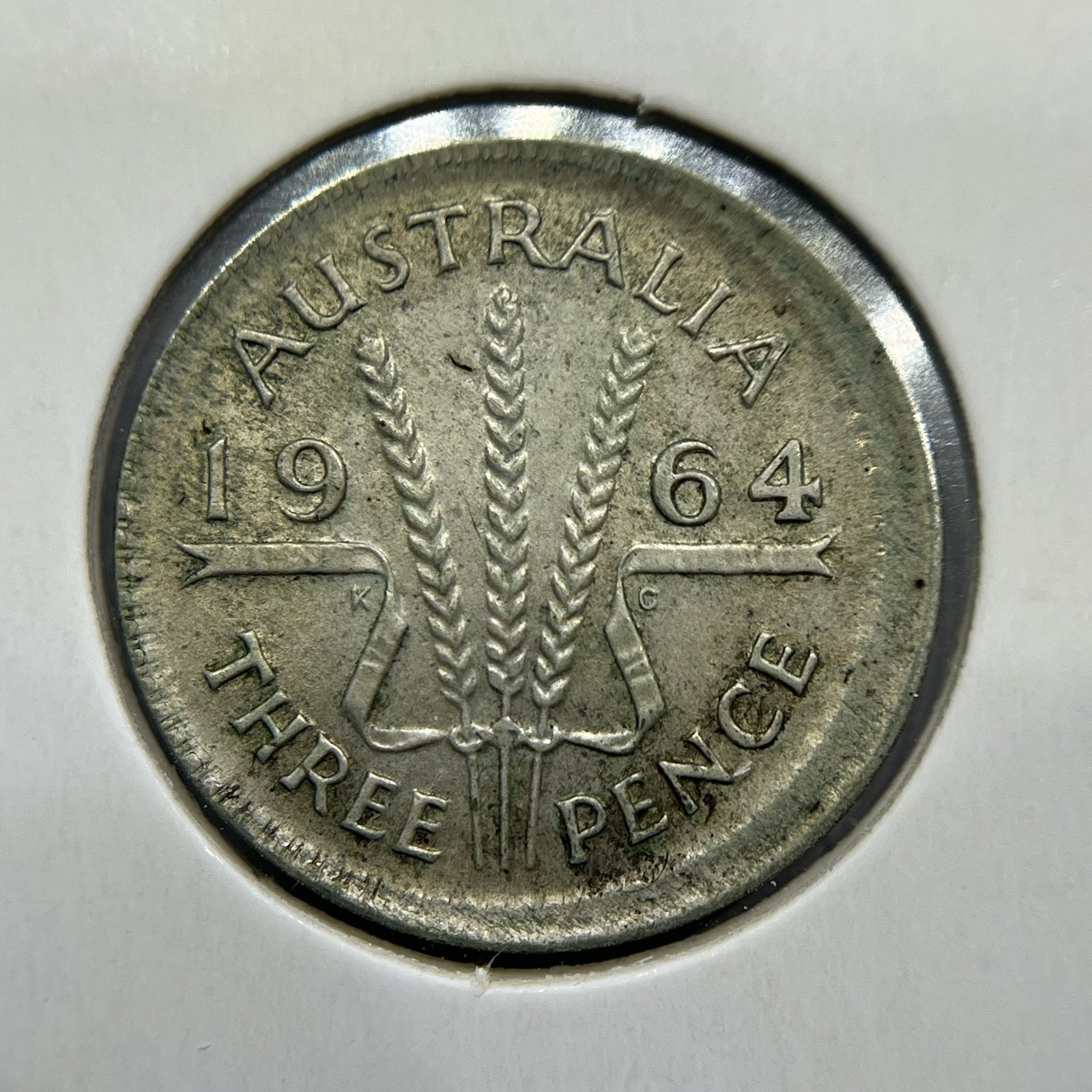 1964 Threepence Error Coin - Broadstrike Fine - Silver Elizabeth II