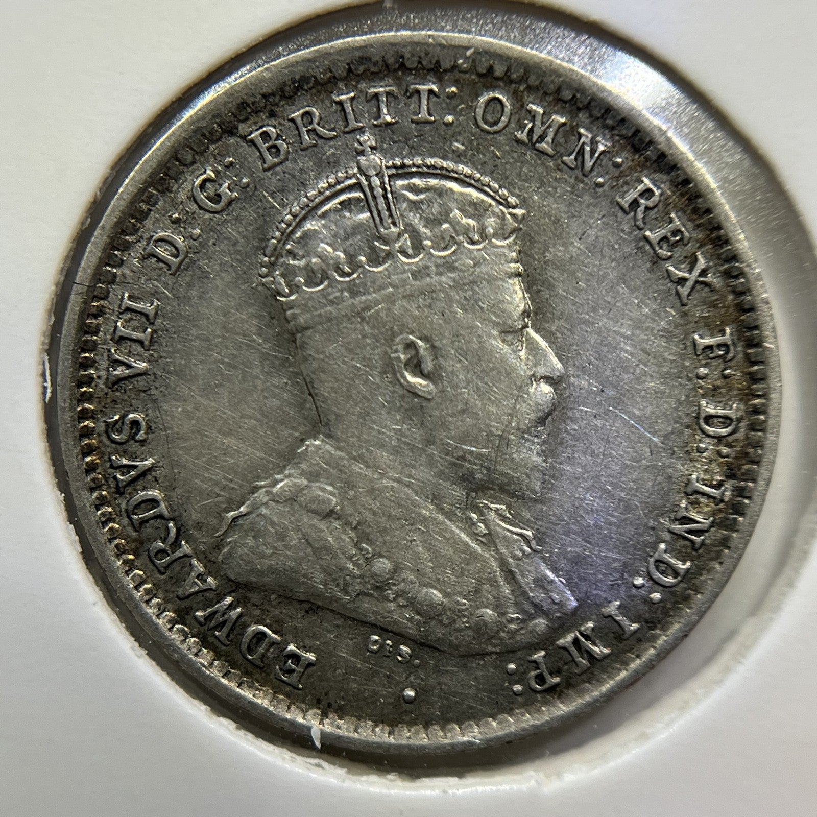1910 Threepence Coin - Extremely Fine - Silver Edward VI