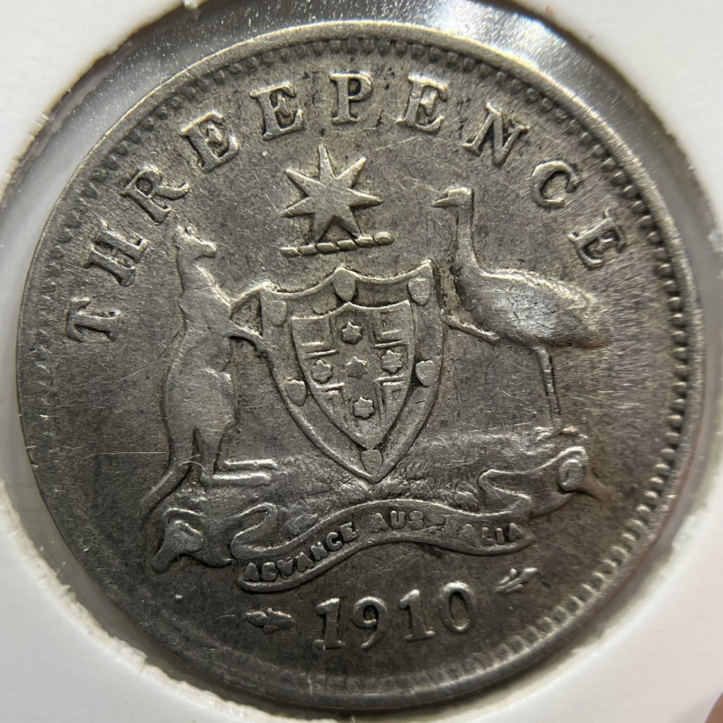 1910 Threepence Coin - Very Fine - Silver Edward VI First Year of Issue