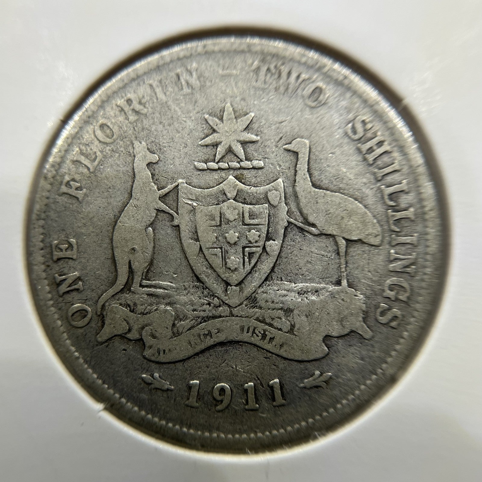1911 Florin Coin - Very Good - George V Silver Predecimal