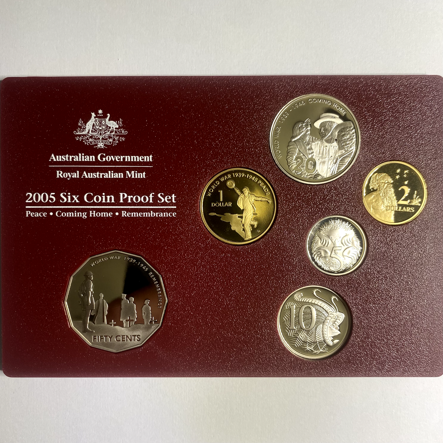 2005 One 1 Dollar Coin - Ex Proof Set - Dancing Man Australia