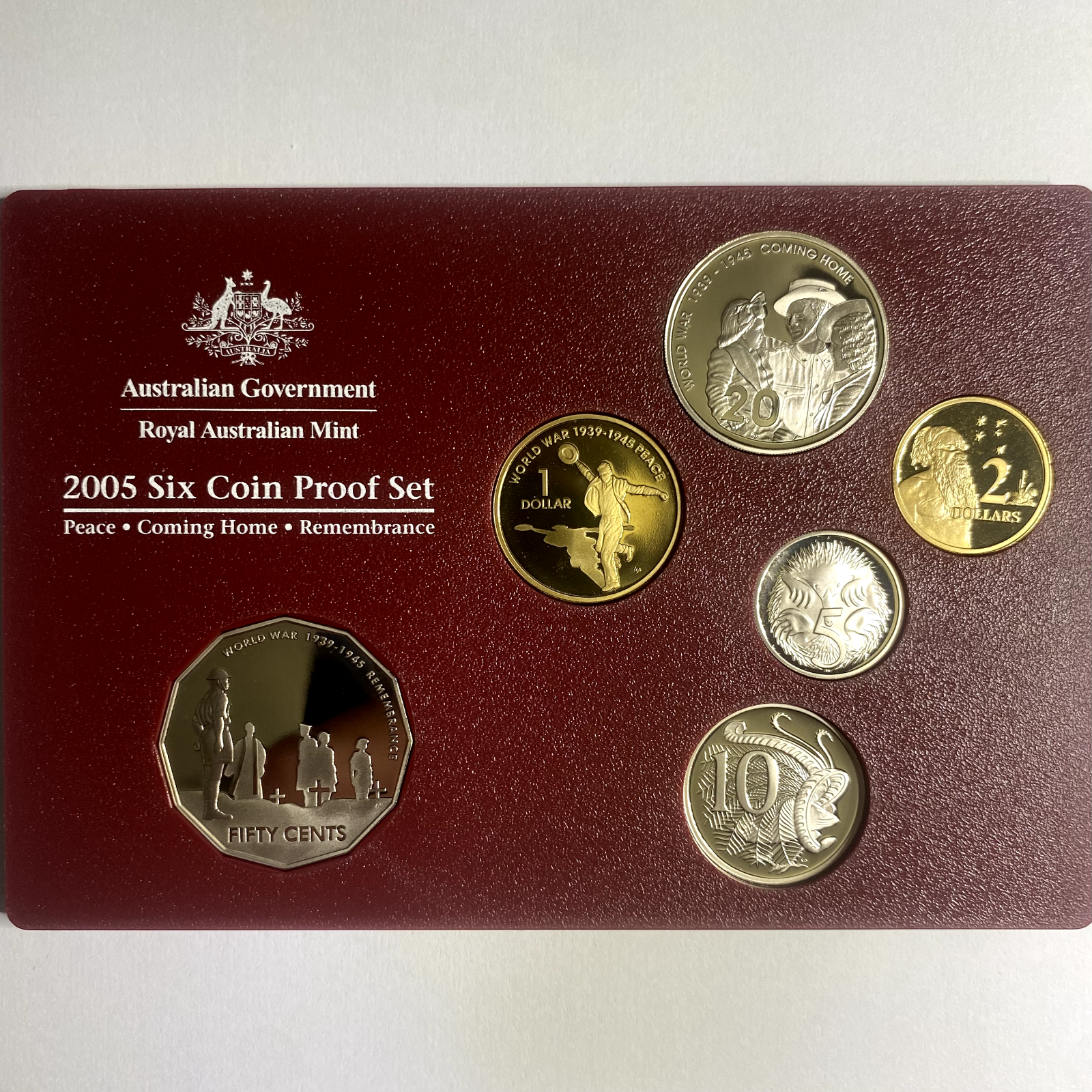 2005 One 1 Dollar Coin - Ex Proof Set - Dancing Man Australia