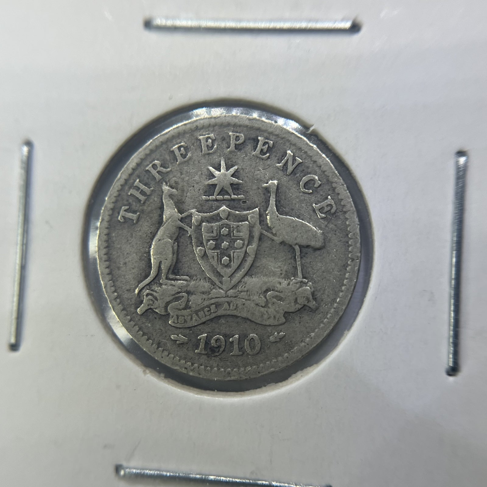 1910 Threepence Coin - Fine - Edward VII Silver Predecimal First Year