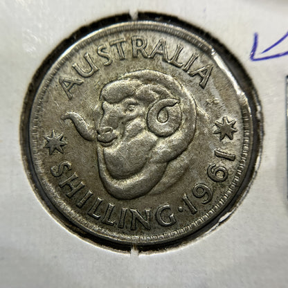 1961 Shilling Error Coin - Clipped Planchet Rim Bite - Silver Elizabeth II