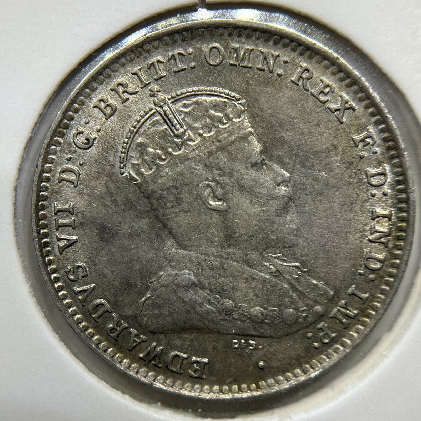 1910 Threepence Coin - Extremely Fine - Silver Edward VI