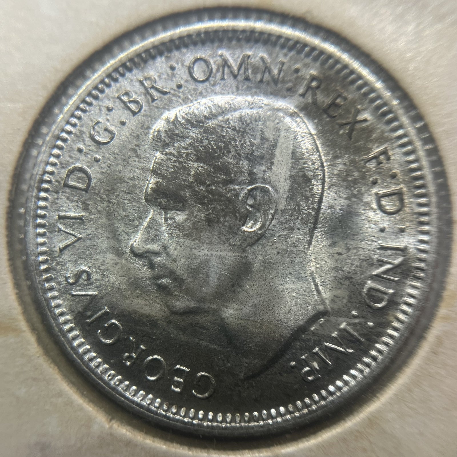 1943 s Shilling Coin - Choice Uncirculated Lustre - George VI Silver Predecimal