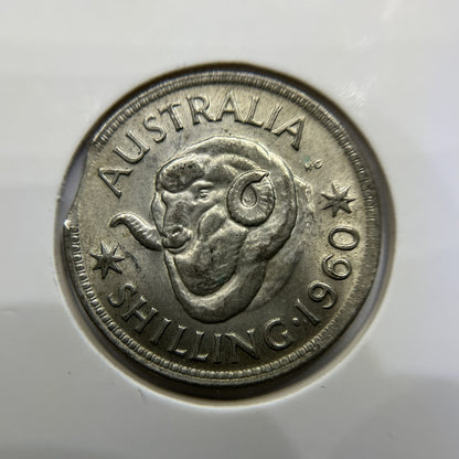 1960 Shilling Error Coin - Clipped Planchet Rim Bite - Silver Elizabeth II