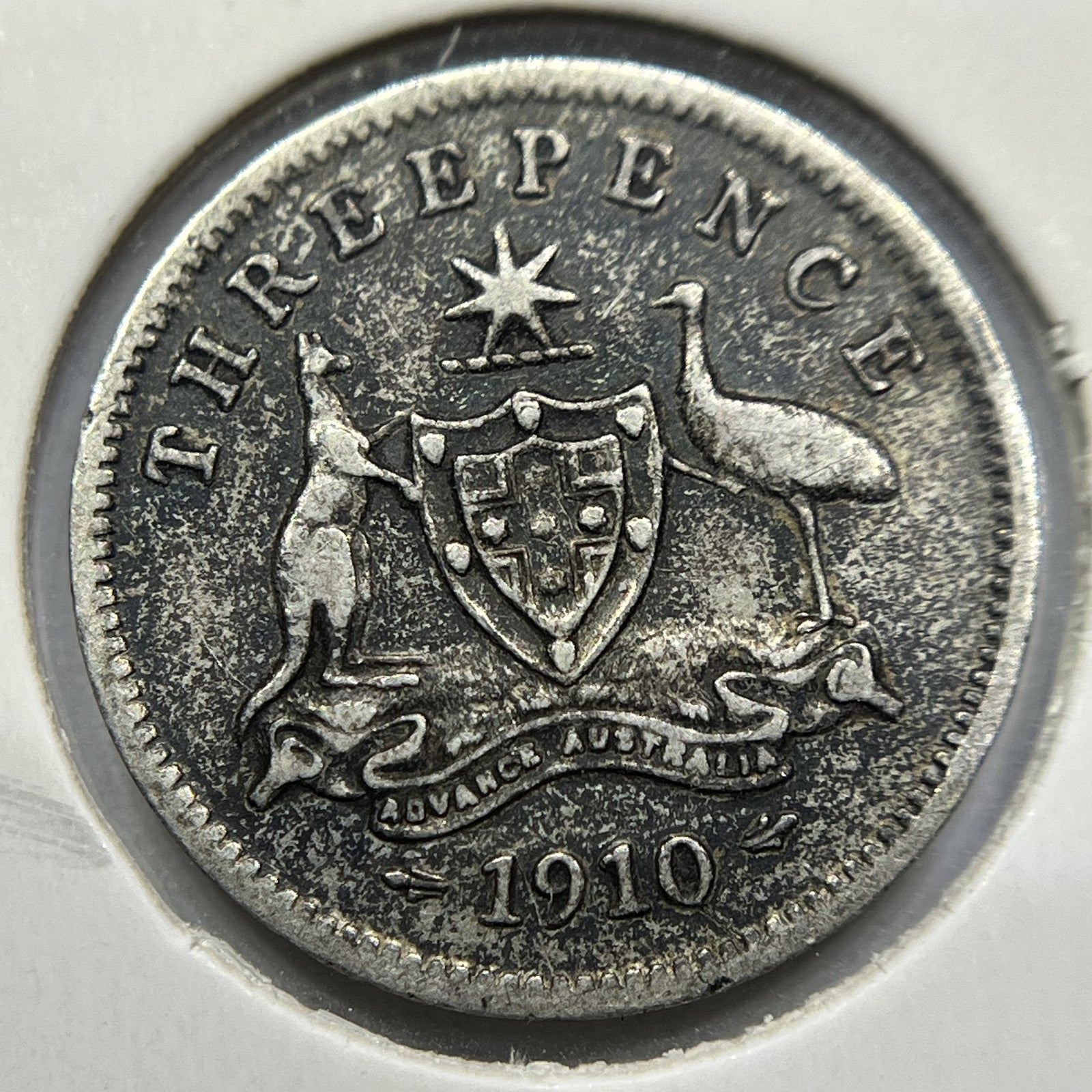 1910 Threepence Coin - Very Fine - Edward VII Silver Predecimal