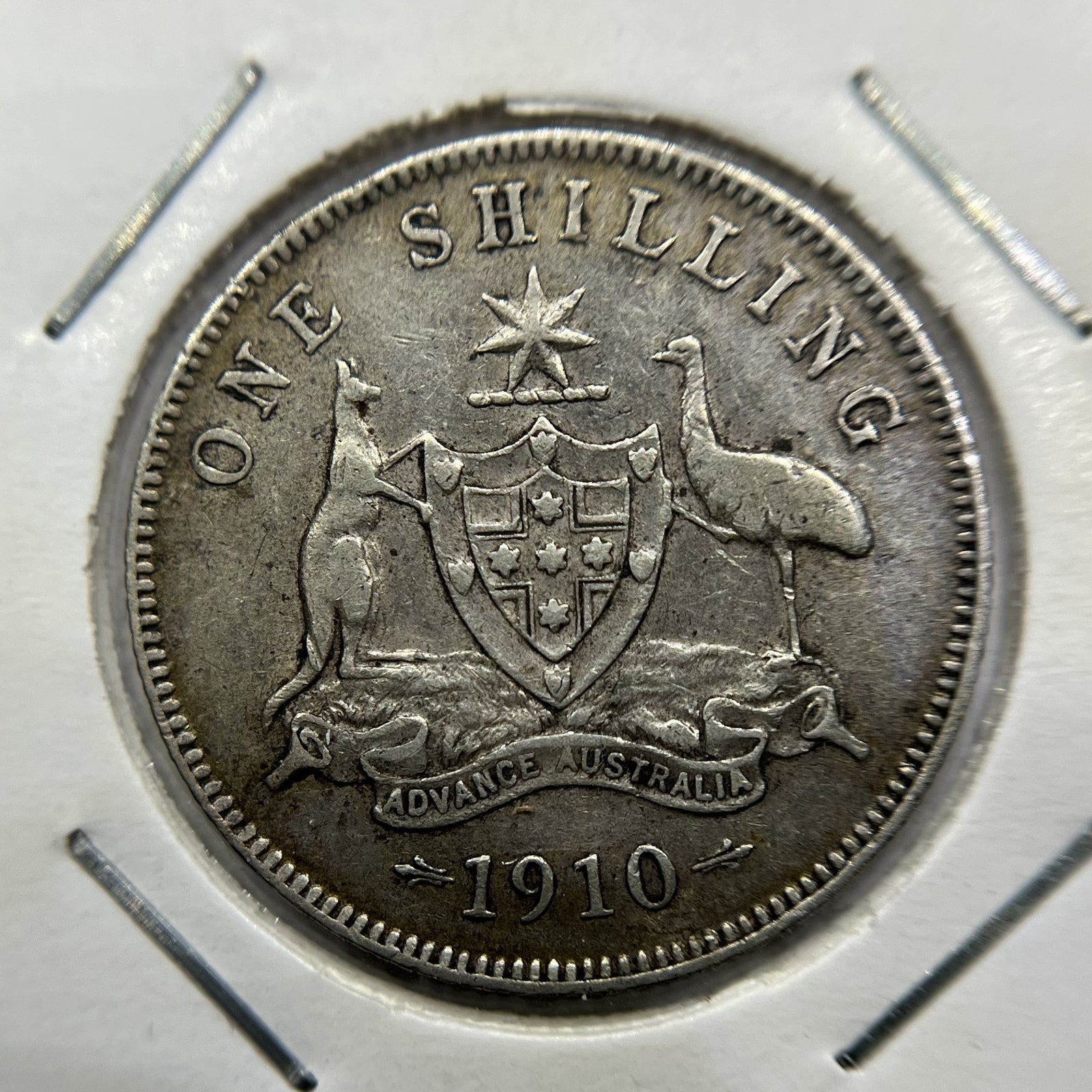 1910 Shilling Coin - good Very Fine - Edward VII Silver Predecimal First Year