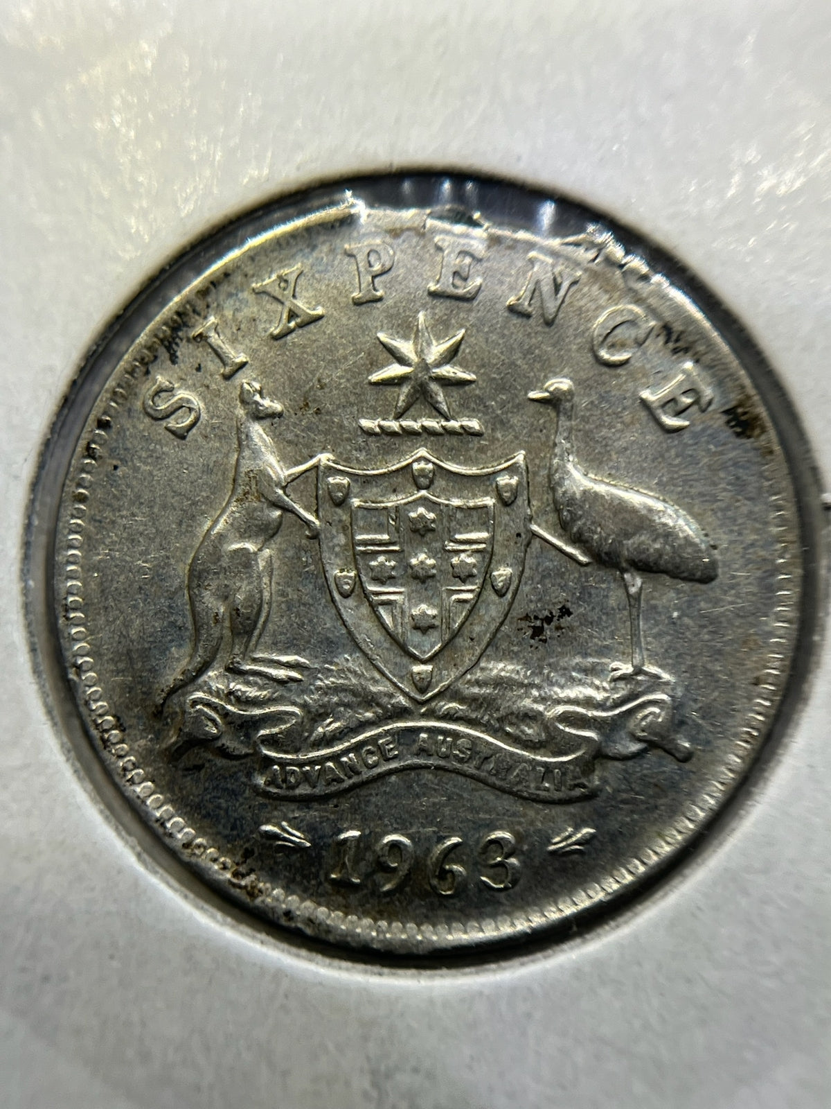 1963 Sixpence Error Coin - Ragged Clip Rim Bite - EF Silver Elizabeth II