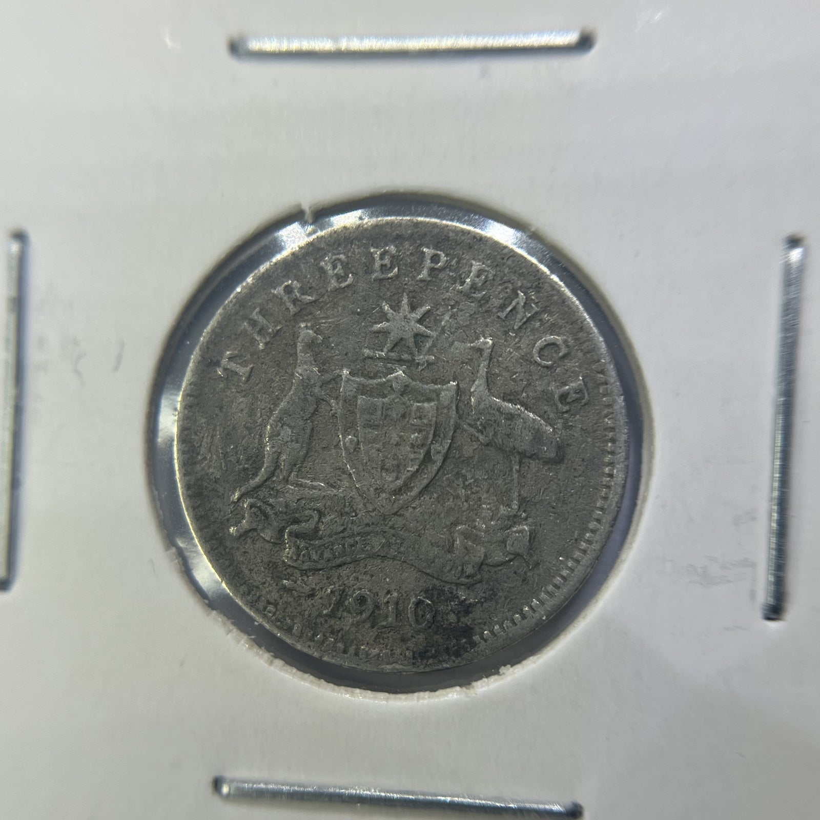 1910 Threepence Coin - almost Very Fine - Edward VII Silver Predecimal