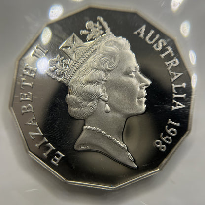 1998 Fifty 50 Cent Coin - Bass Strait - Scarce Elizabeth II Ex Proof Set