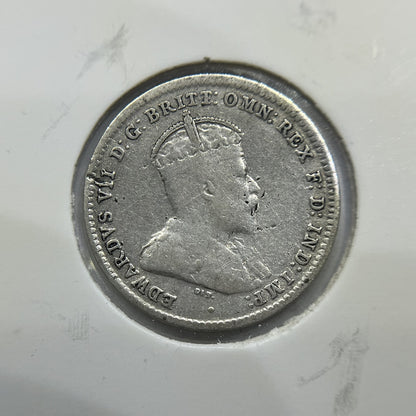 1910 Threepence Coin - Fine - Silver Predecimal Edward VII