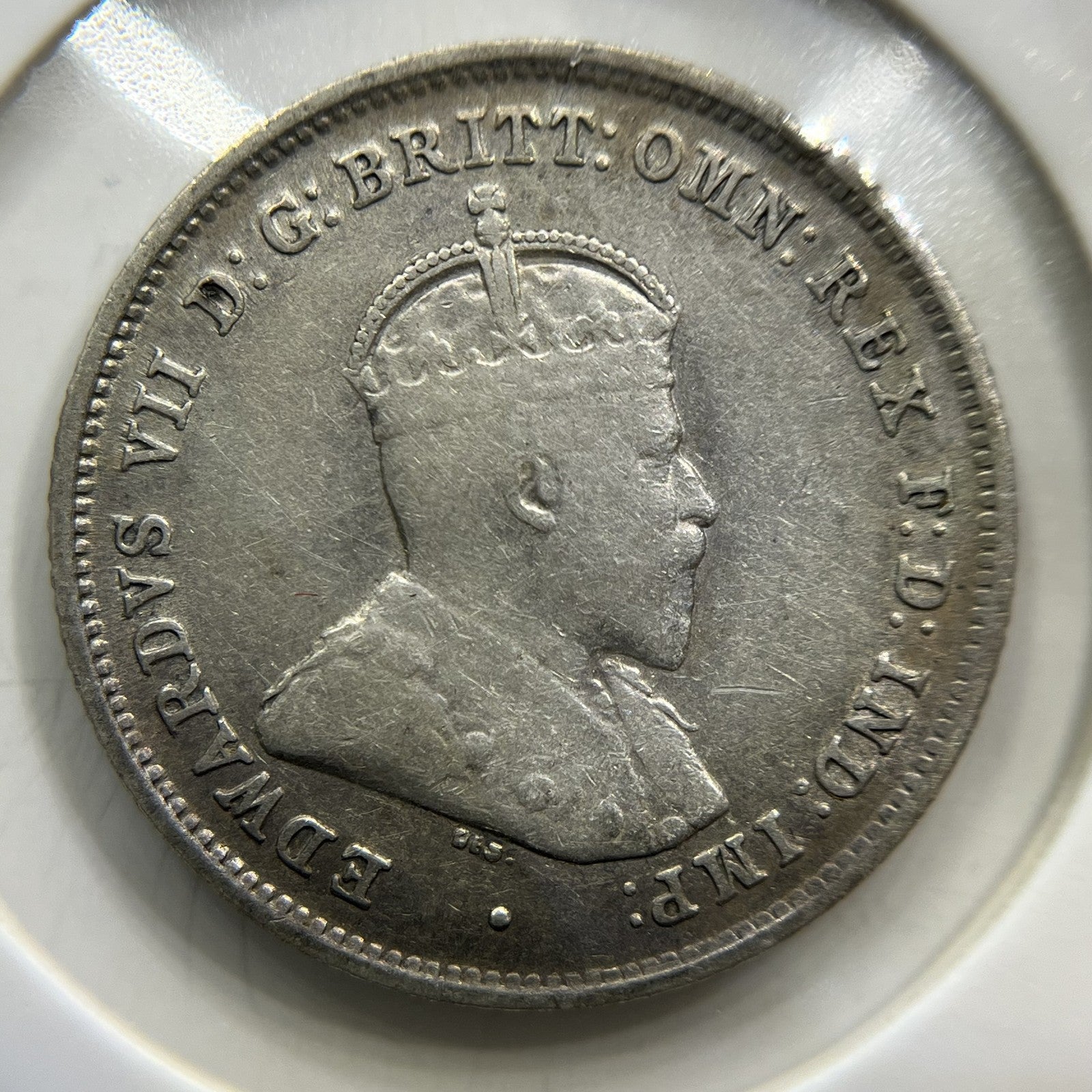 1910 Sixpence Coin - almost Very Fine - Silver Edward VII