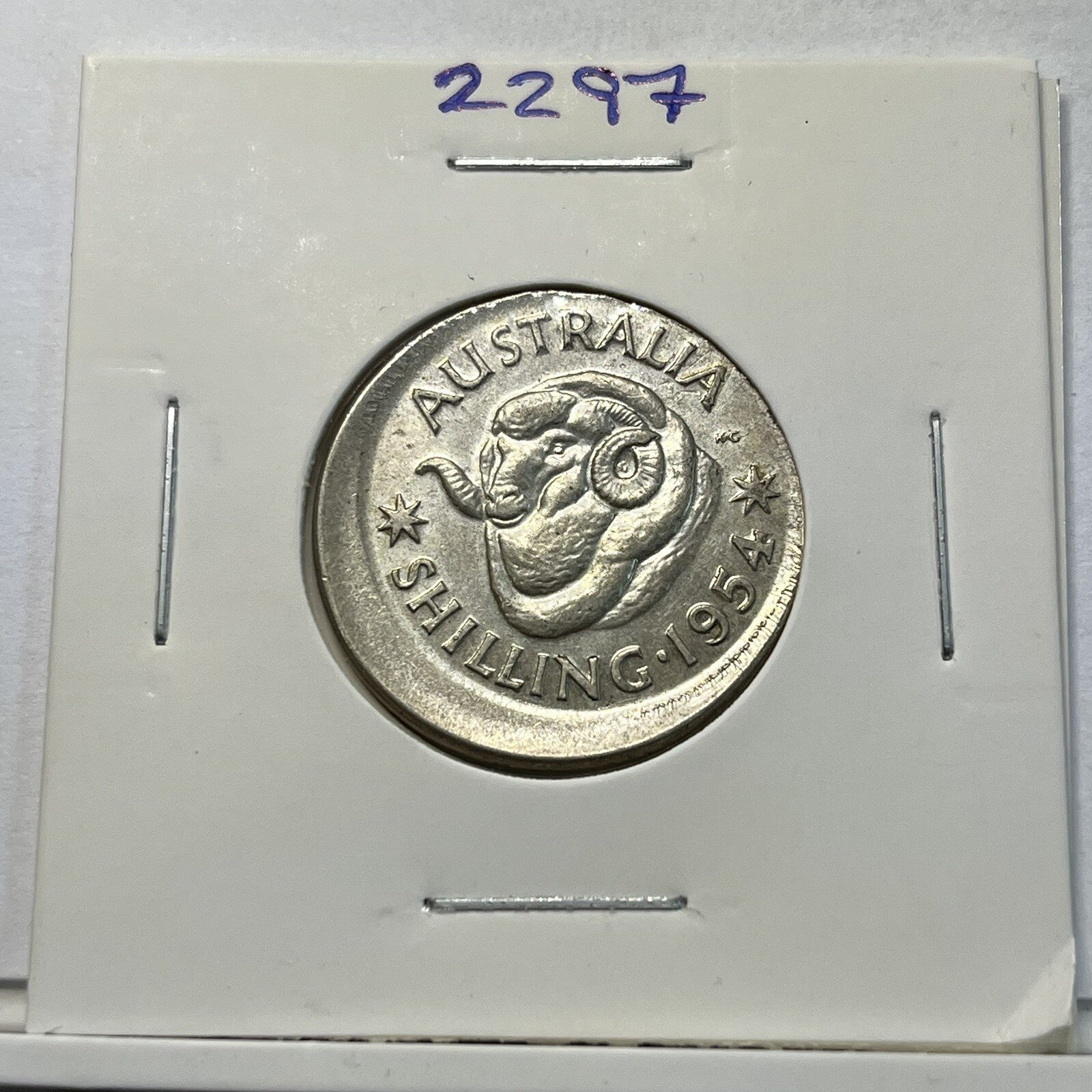 1952 Shilling Error Coin - BroadStrike Large Misstrike - Silver Predecimal