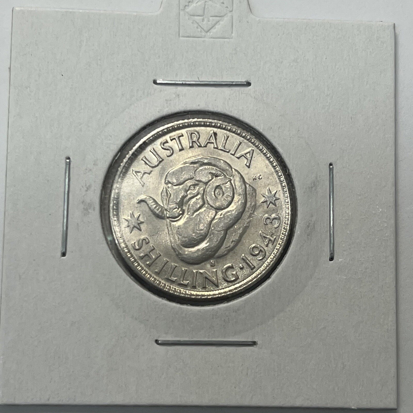 1943 s Shilling Coin - Choice Uncirculated ChUNC - Silver Predecimal George VI