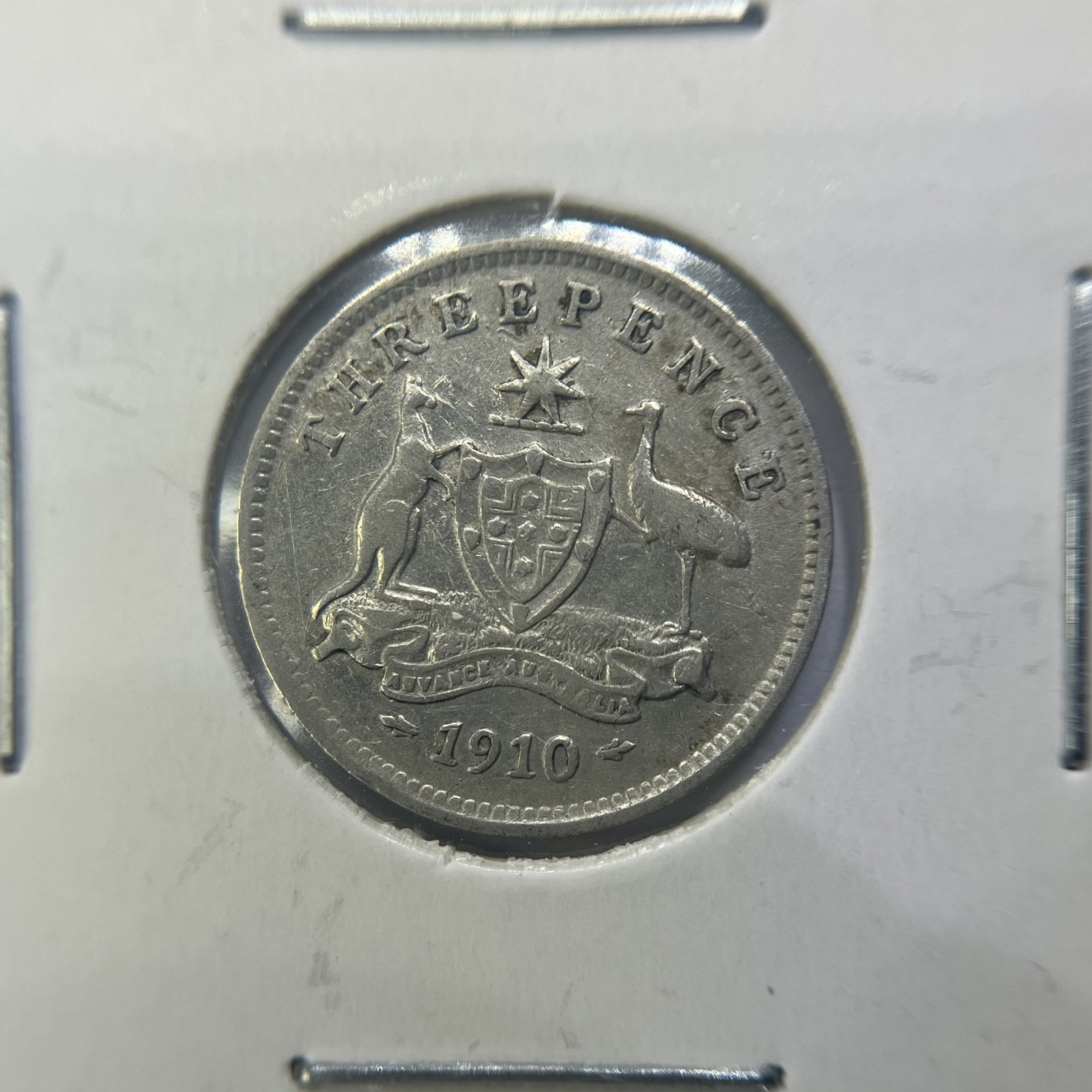1910 Threepence Coin - Very Fine - Edward VII Silver Predecimal First Year