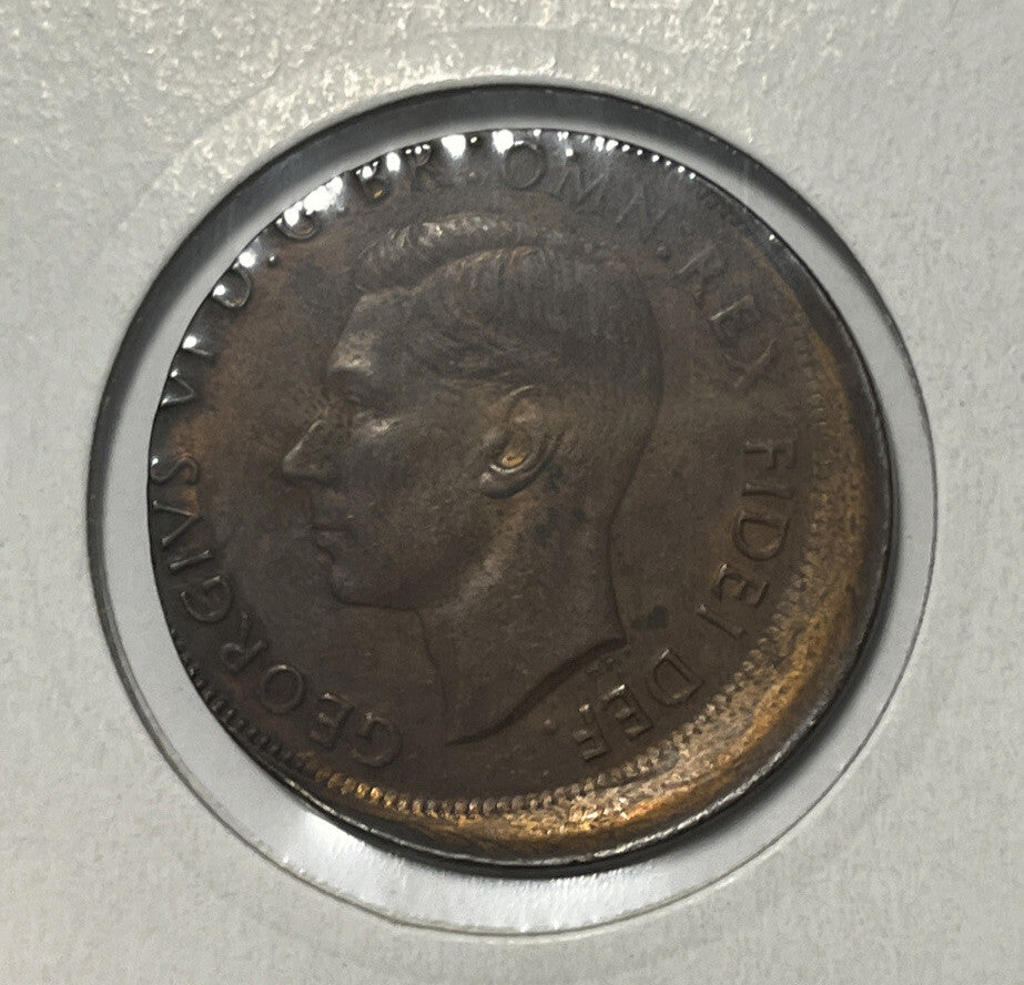 1950 Penny Error Coin - Broadstrike in Extremely Fine Grade - Mis-strike