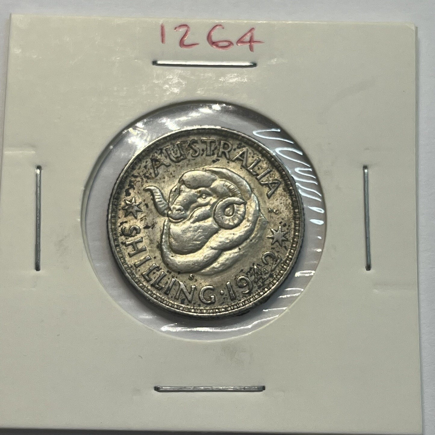 1942 s Shilling Coin - Uncirculated - George VI Silver Predecimal