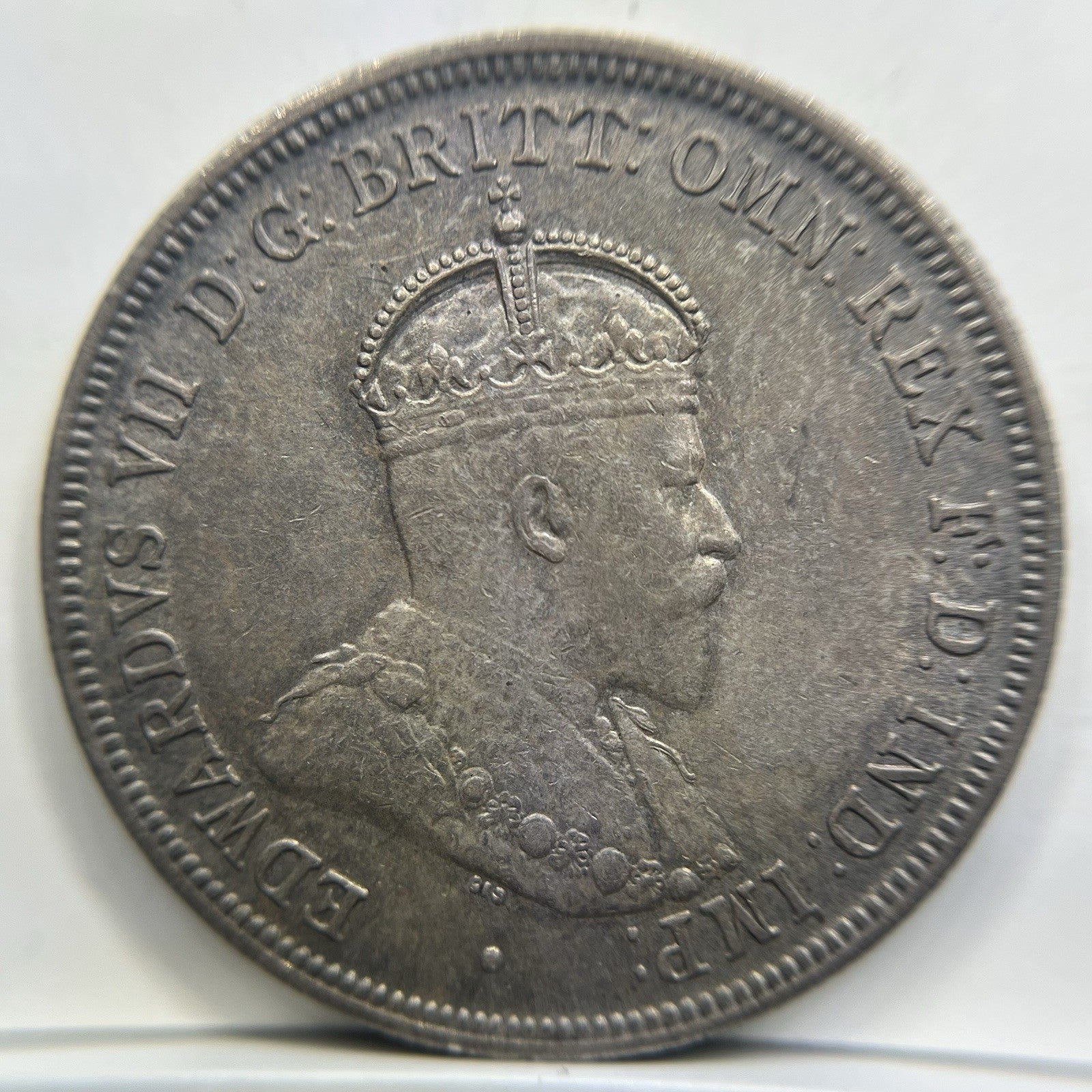 1910 Florin Coin - Uncirculated Toned - CV$3250 Edward VII Silver Predecimal