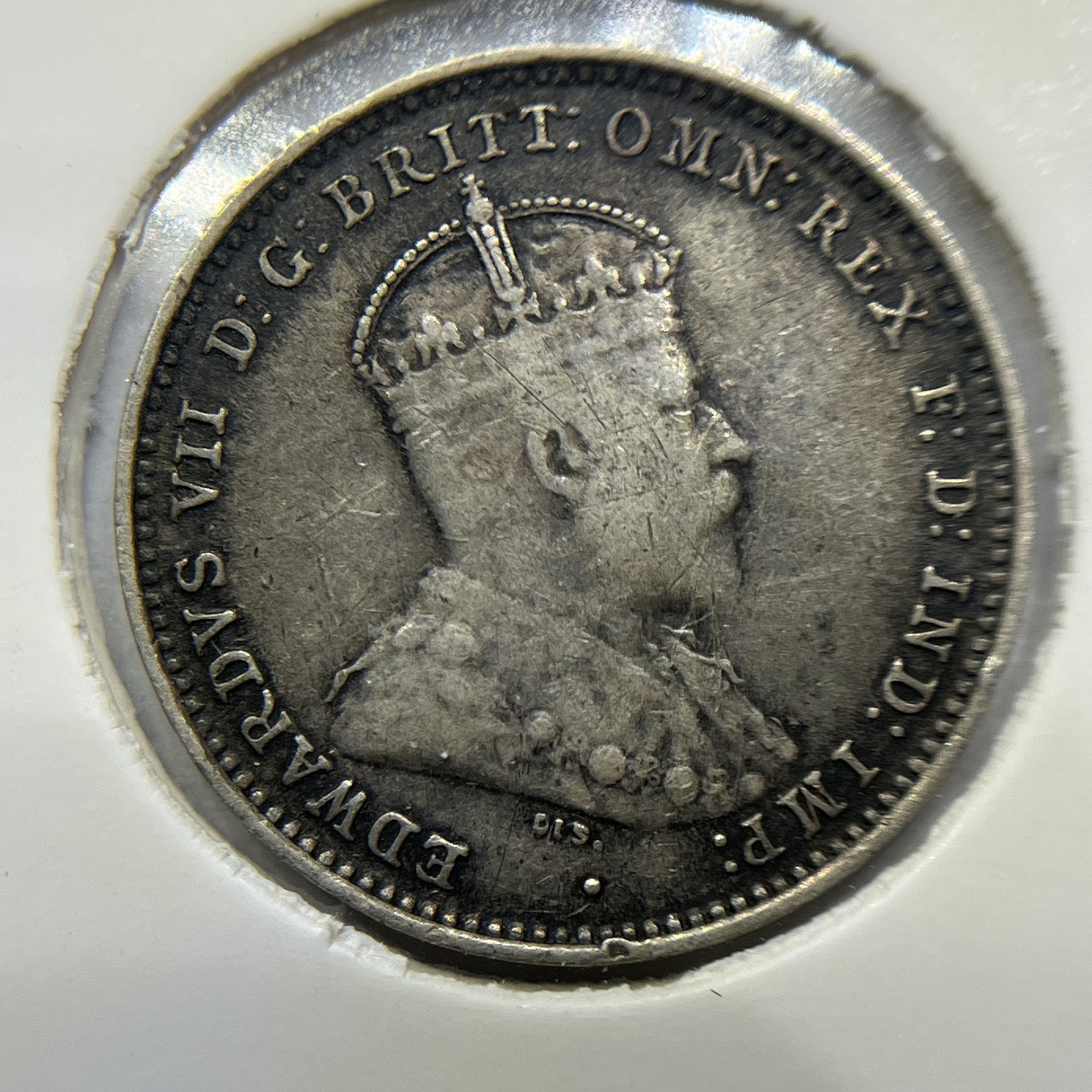 1910 Threepence Coin - good Very Fine - Silver Predecimal Edward VII