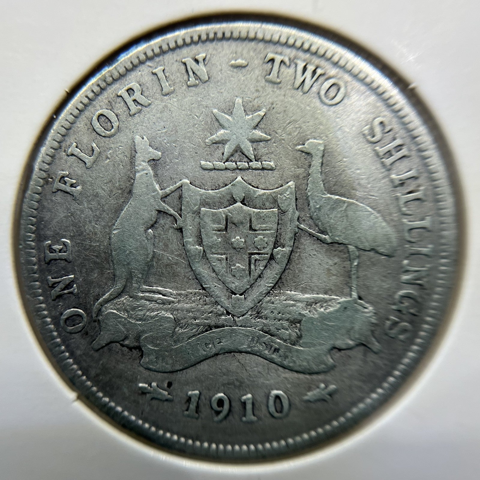 1910 Florin Coin - Very Good or Better - Edward VII Silver Predecimal First Year