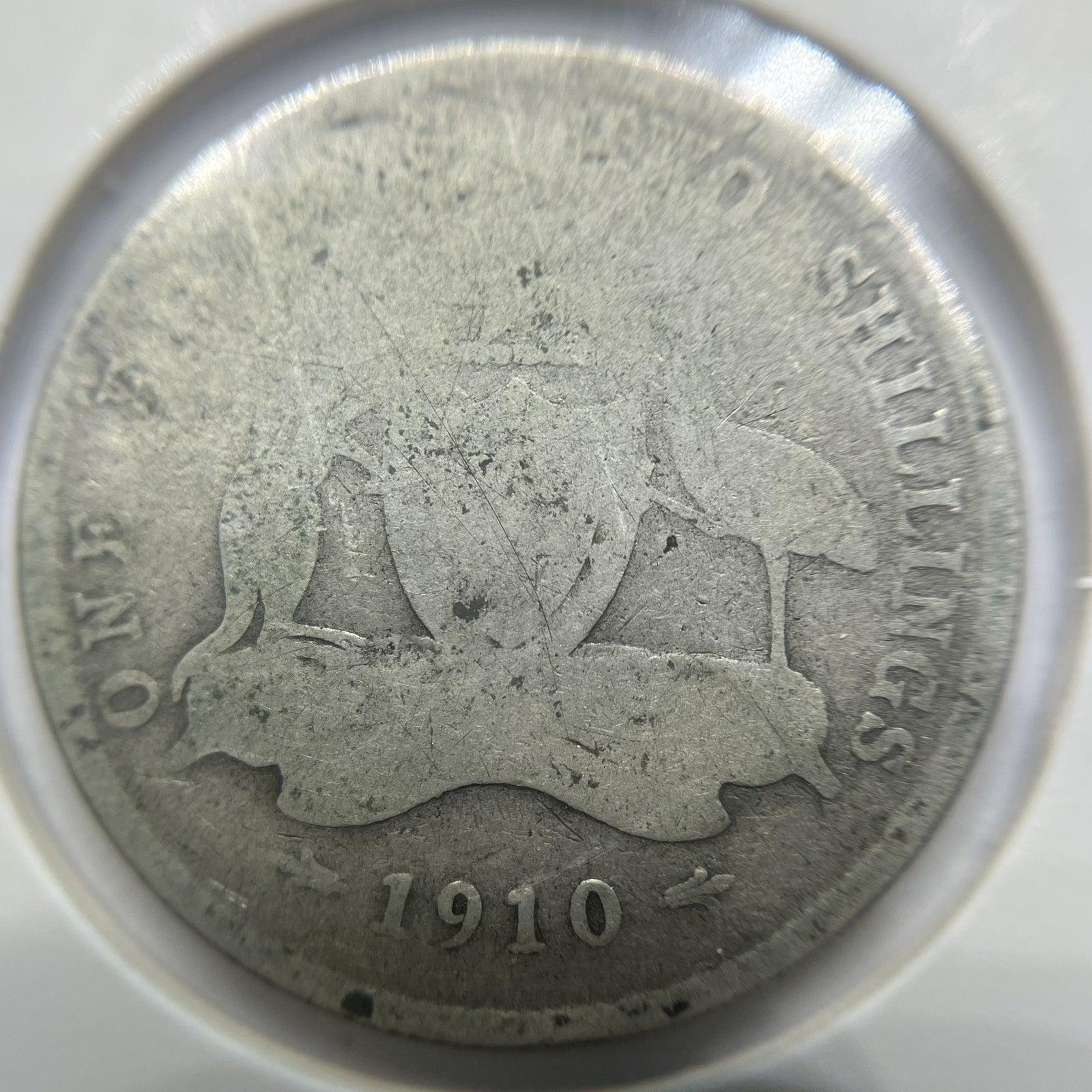 1910 Florin Coin - Good - Edward VII Silver Predecimal First Year of Issue