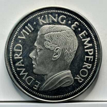 Edward VII New Zealand 1936 Milled Edge Proof Pattern Crown