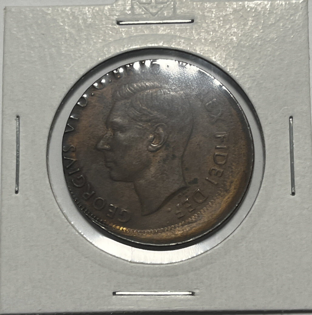 1950 Penny Error Coin - Broadstrike in Extremely Fine Grade - Mis-strike