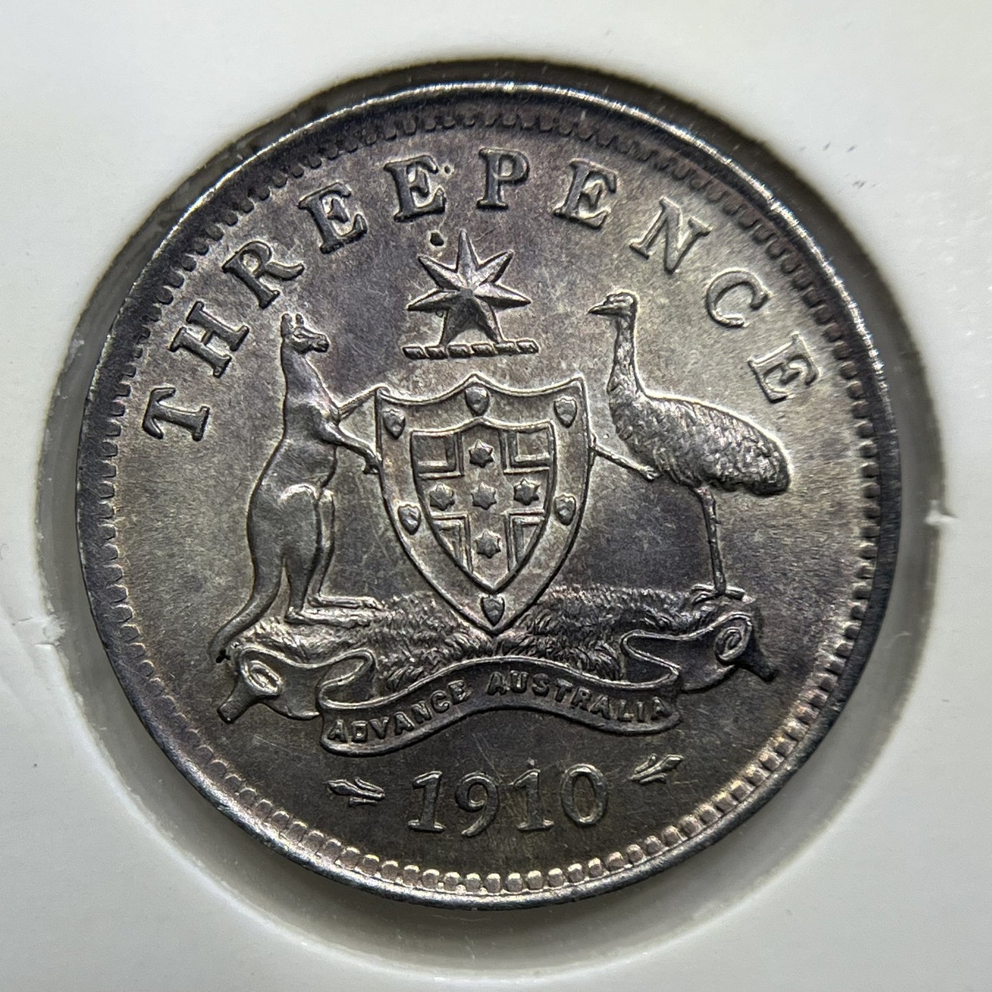 1910 Threepence Coin - Choice Uncirculated Superb - Silver Edward VII