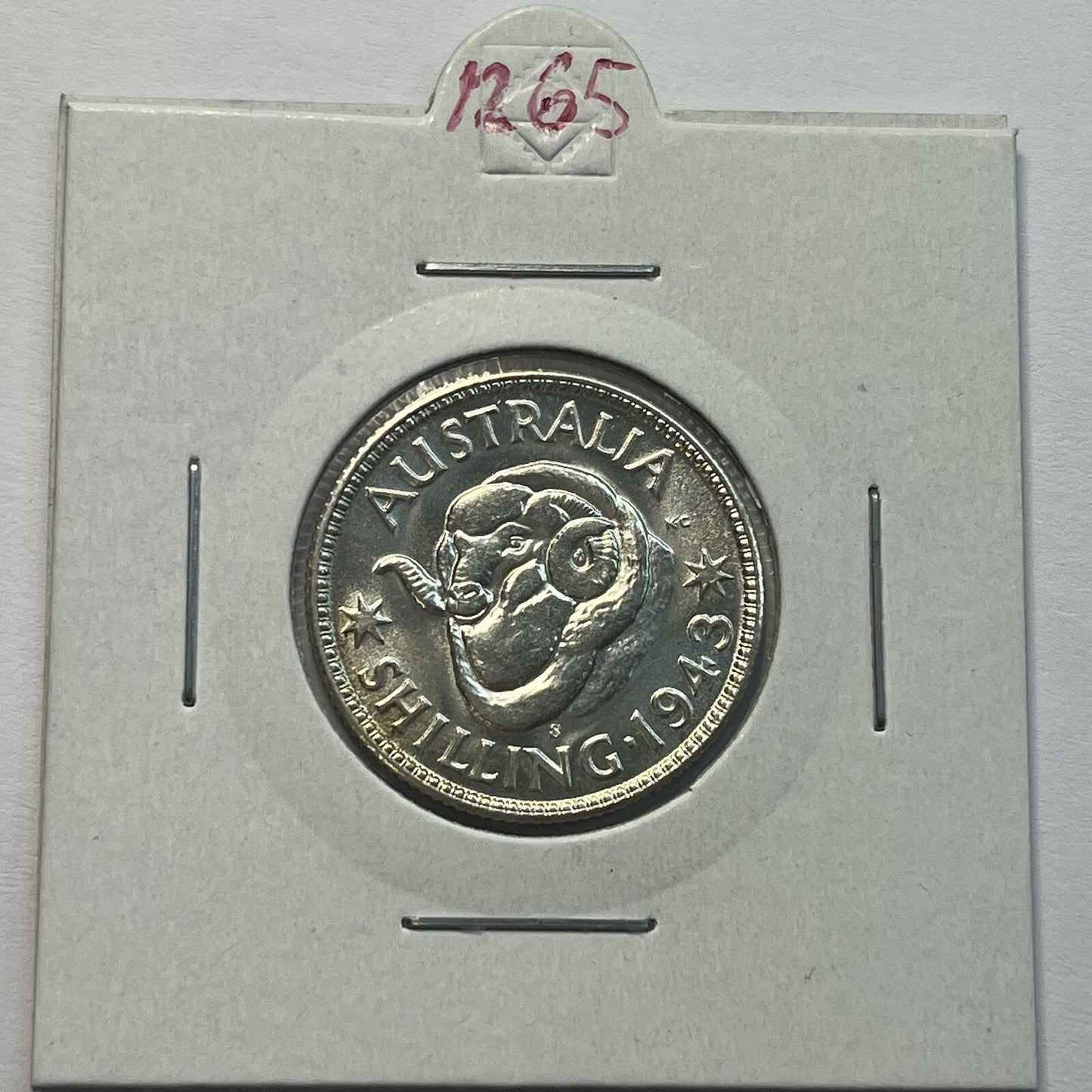 1943 s Shilling Coin - Choice Uncirculated - George VI Silver Predecimal