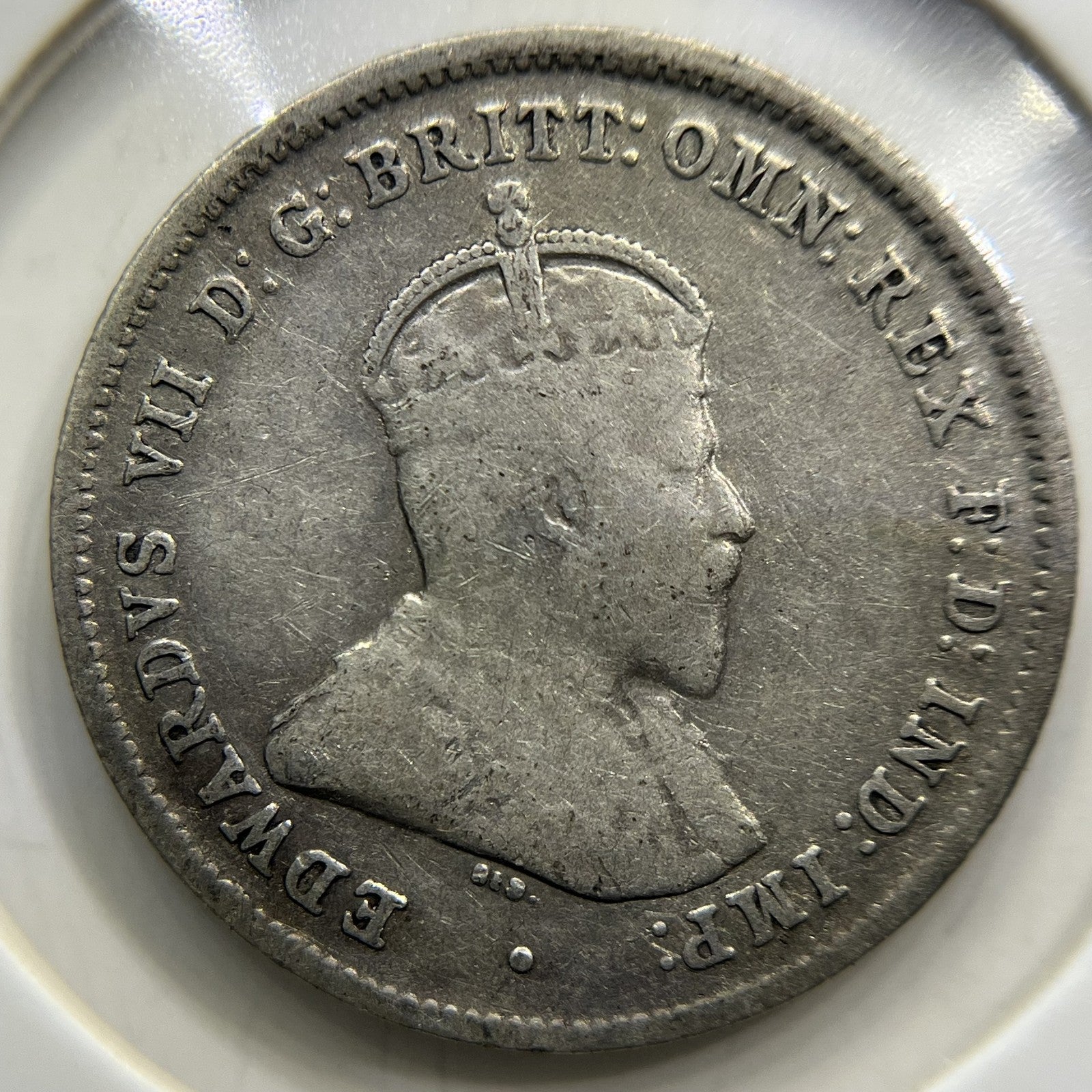 1910 Sixpence Coin - almost Very Fine - Silver Edward VII