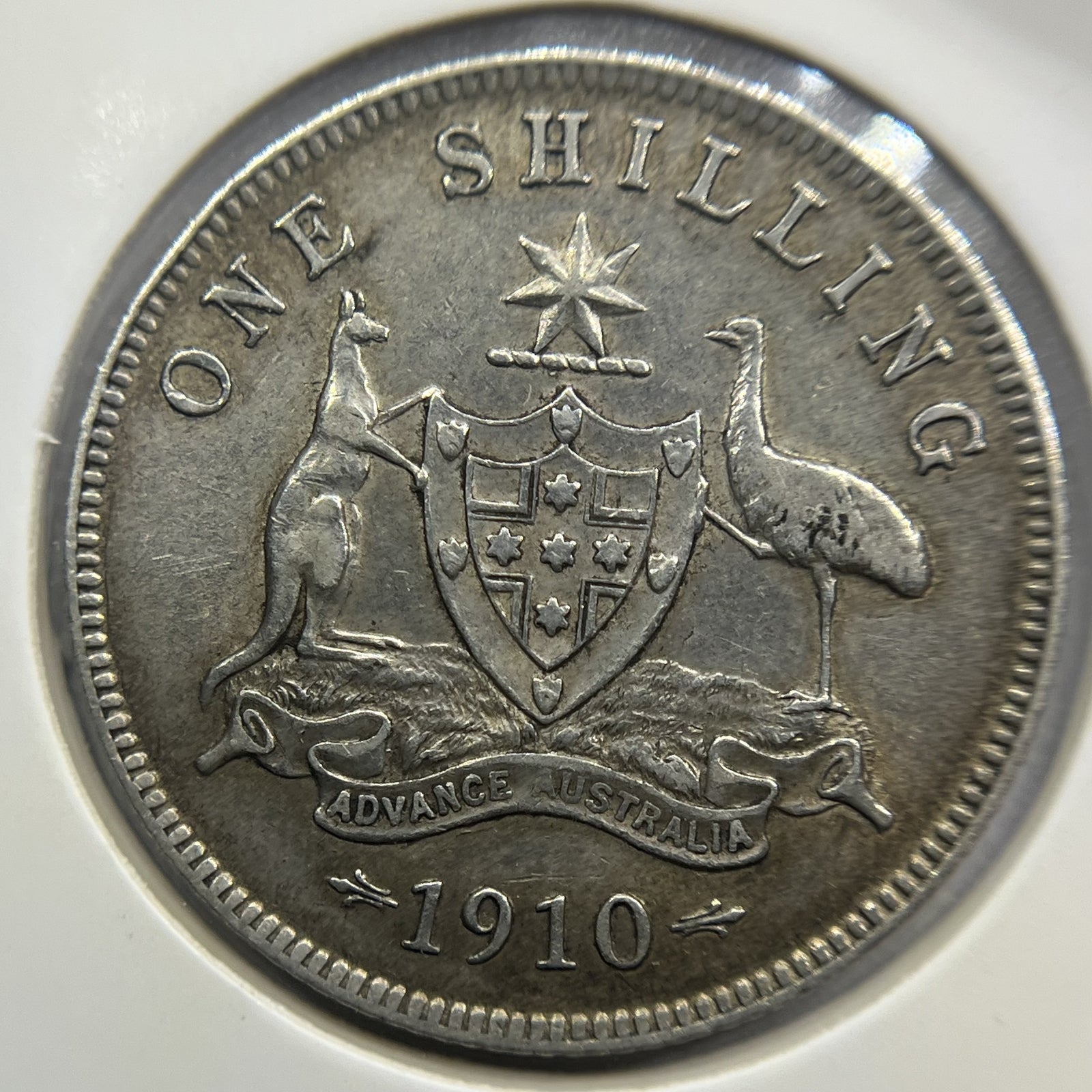 1910 Shilling Coin - Extremely Fine - Edward VII Silver Predecimal First Year