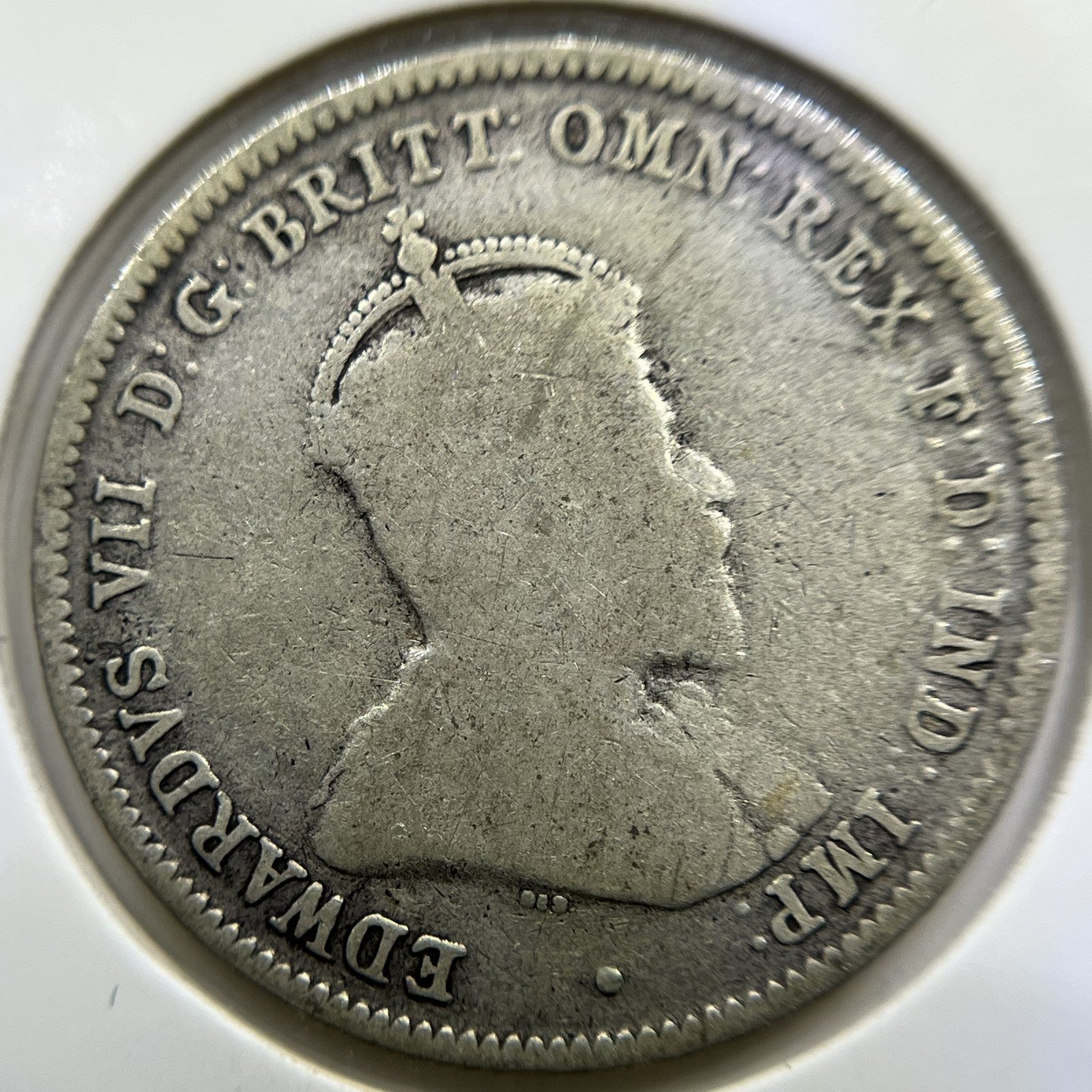 1910 Shilling Coin - Very Good - Edward VII Silver First Year